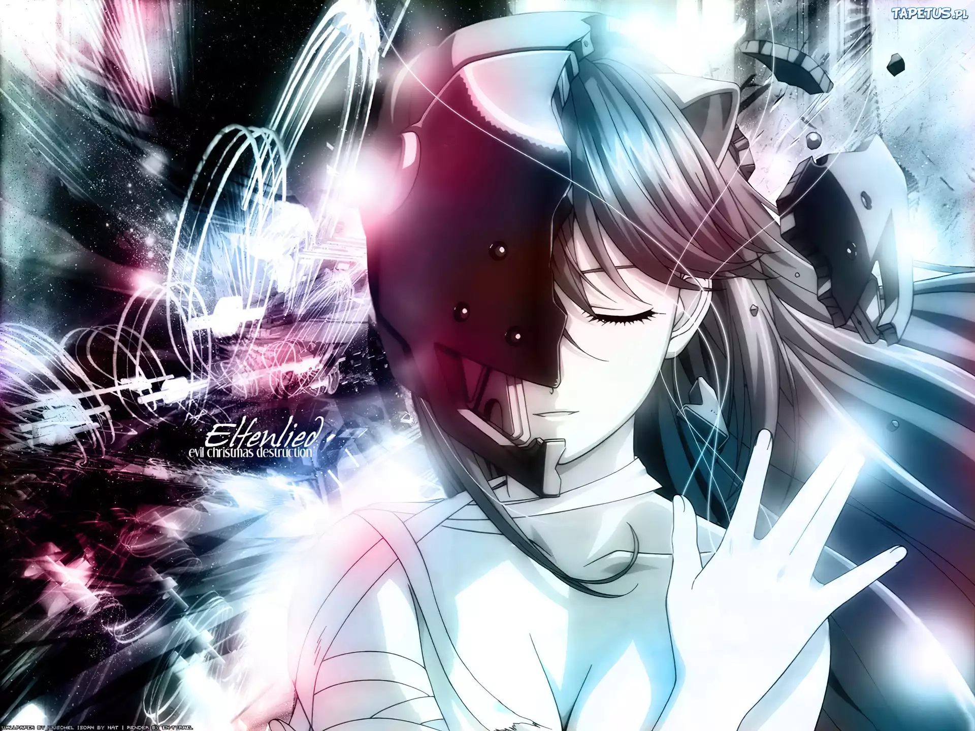 Elfen Lied, dziewczynka, galaktyka, gwiazdy