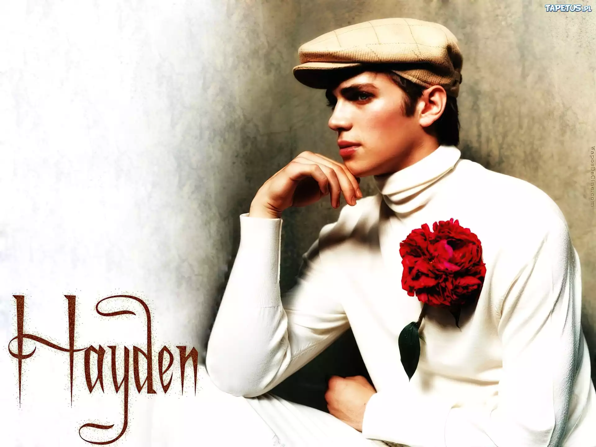 Hayden Christensen,beret, kwiat