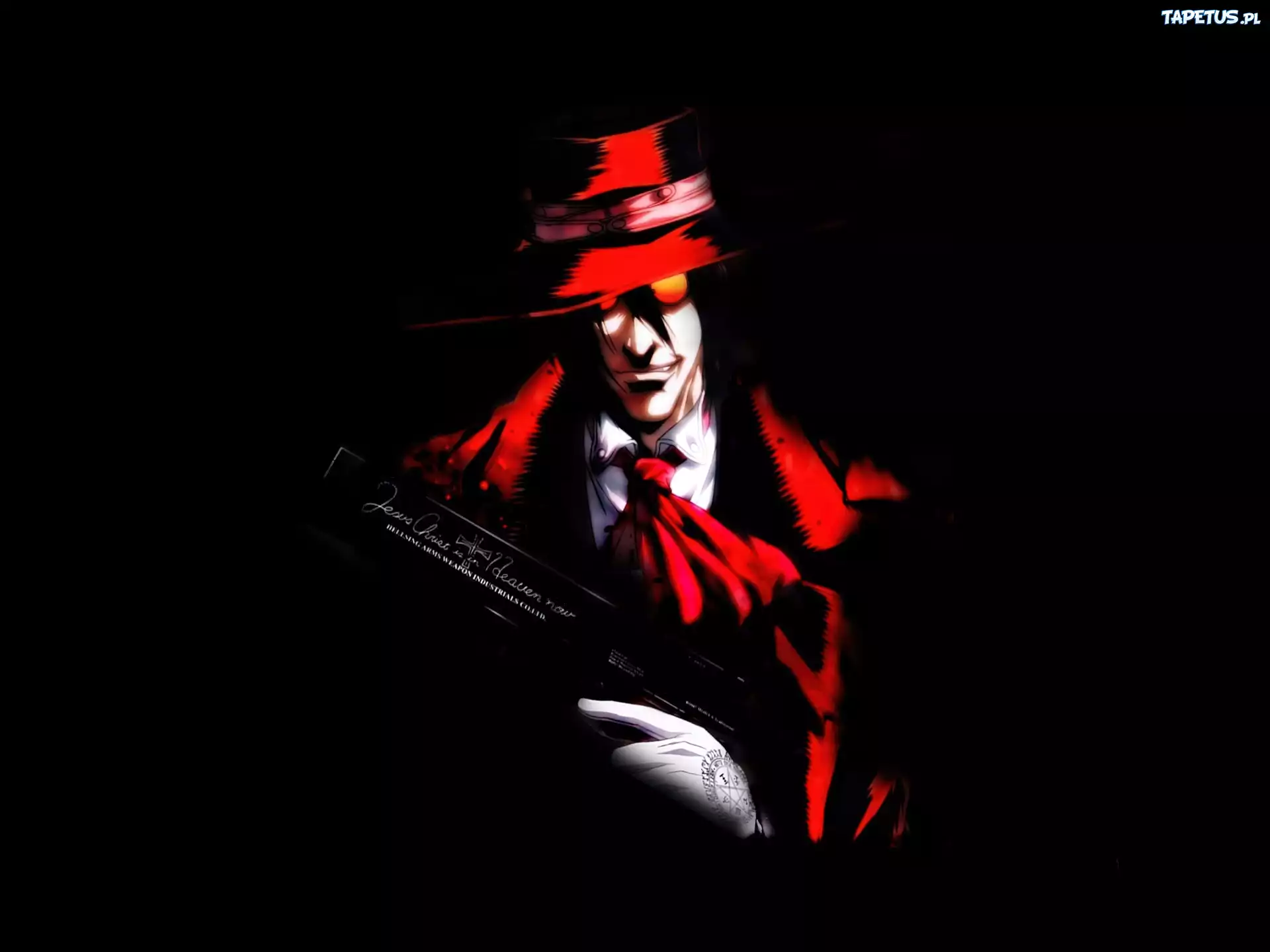 Hellsing, czerwony, kapelusz