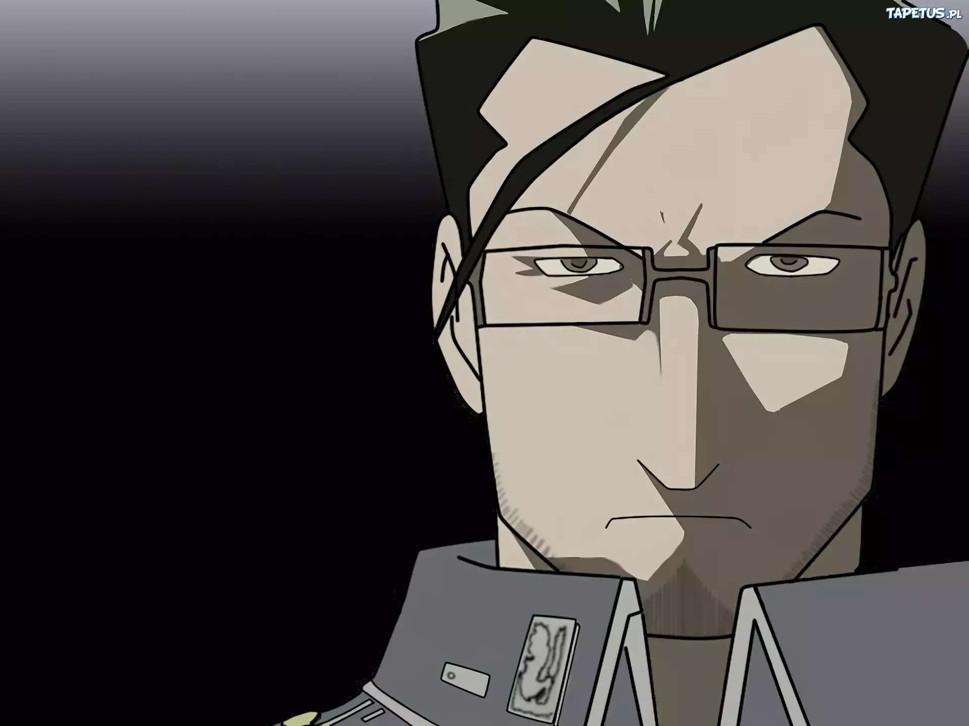 Full Metal Alchemist, facet, okulary