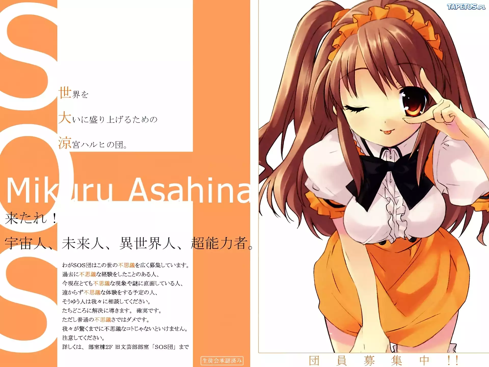 Suzumiya Haruhi No Yuuutsu, Mikuru Asahina, czarna kokarda