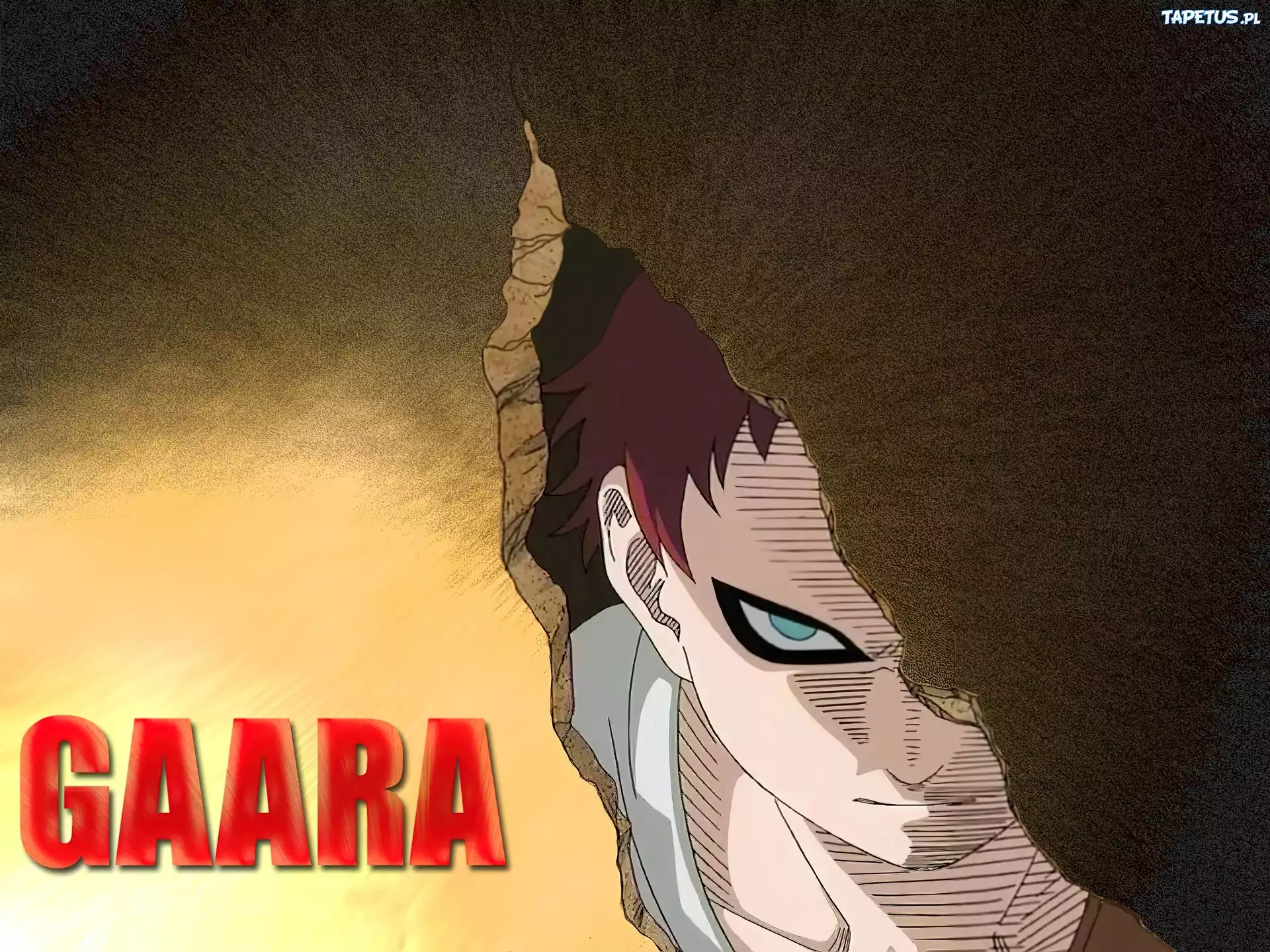 Naruto, Gaara, pół twarzy