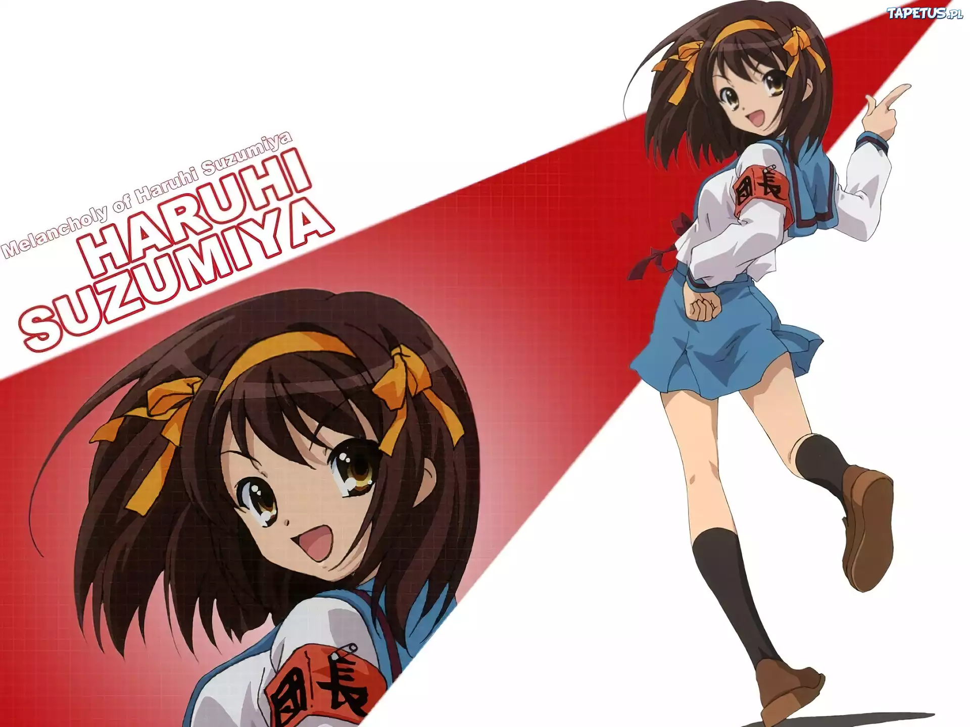 Suzumiya Haruhi No Yuuutsu, niebieska spódniczka, biała bluzka