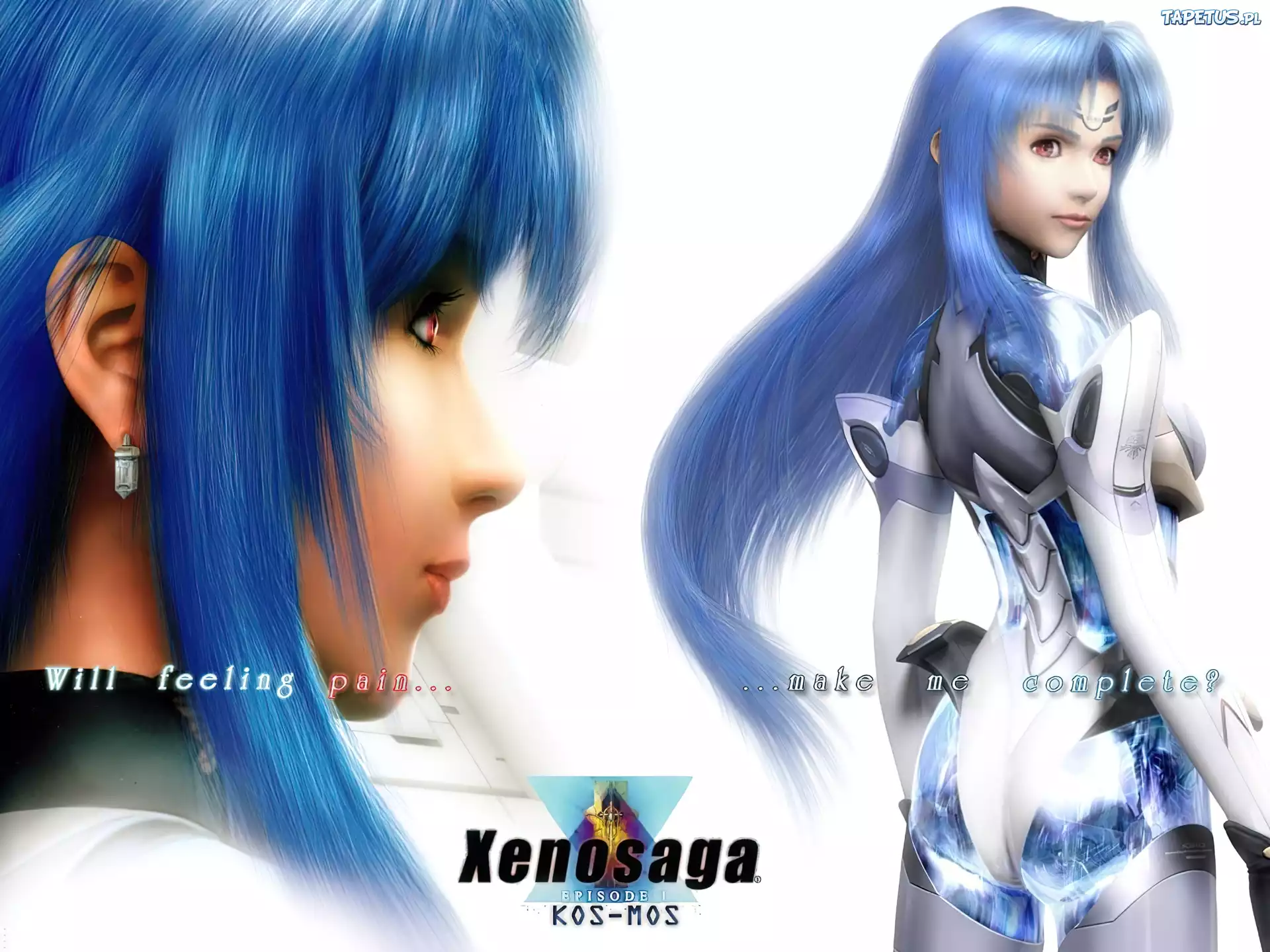 Xenosaga, niebieskie, włosy