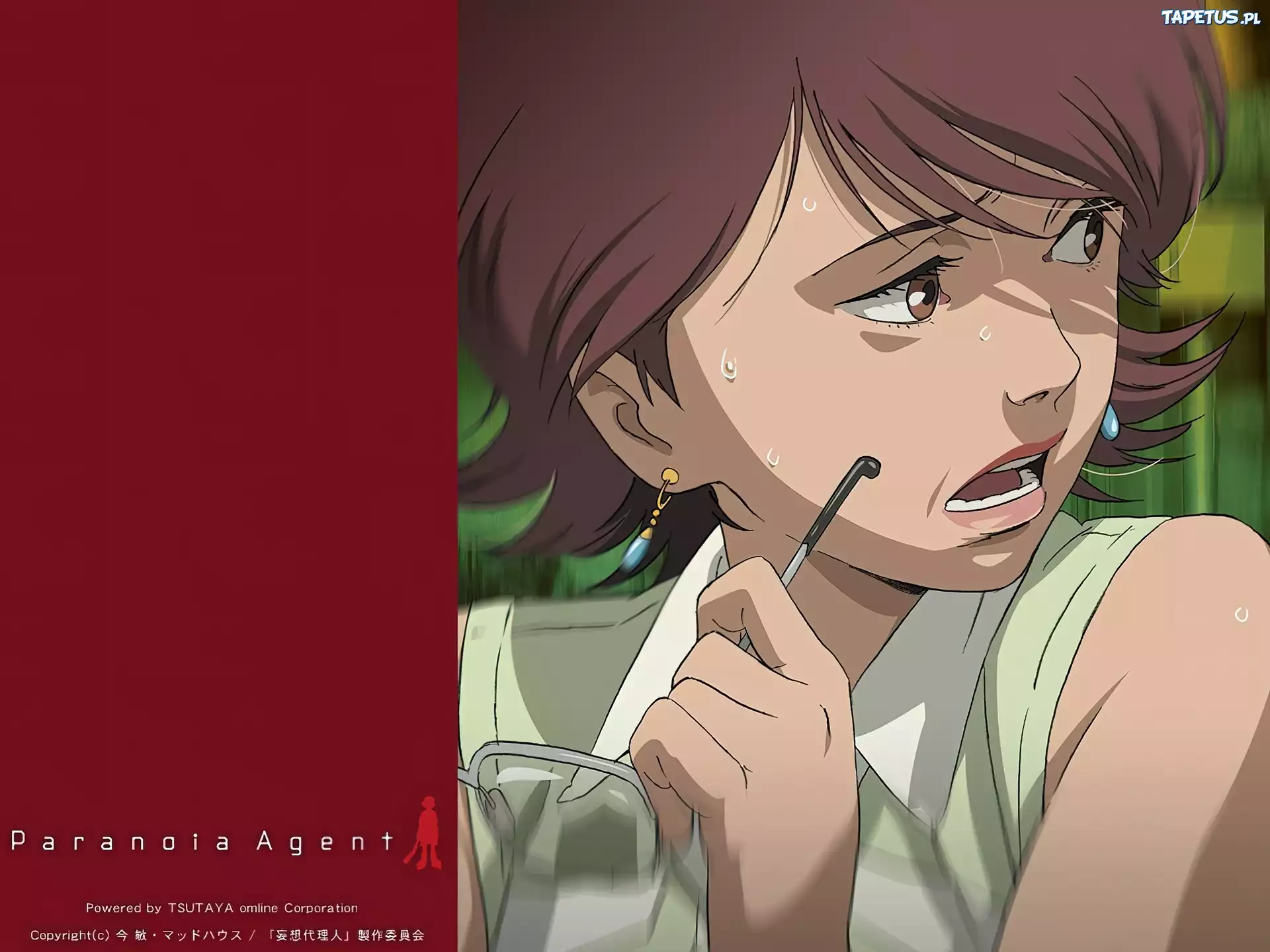 Paranoia Agent, pot, kobieta, okulary