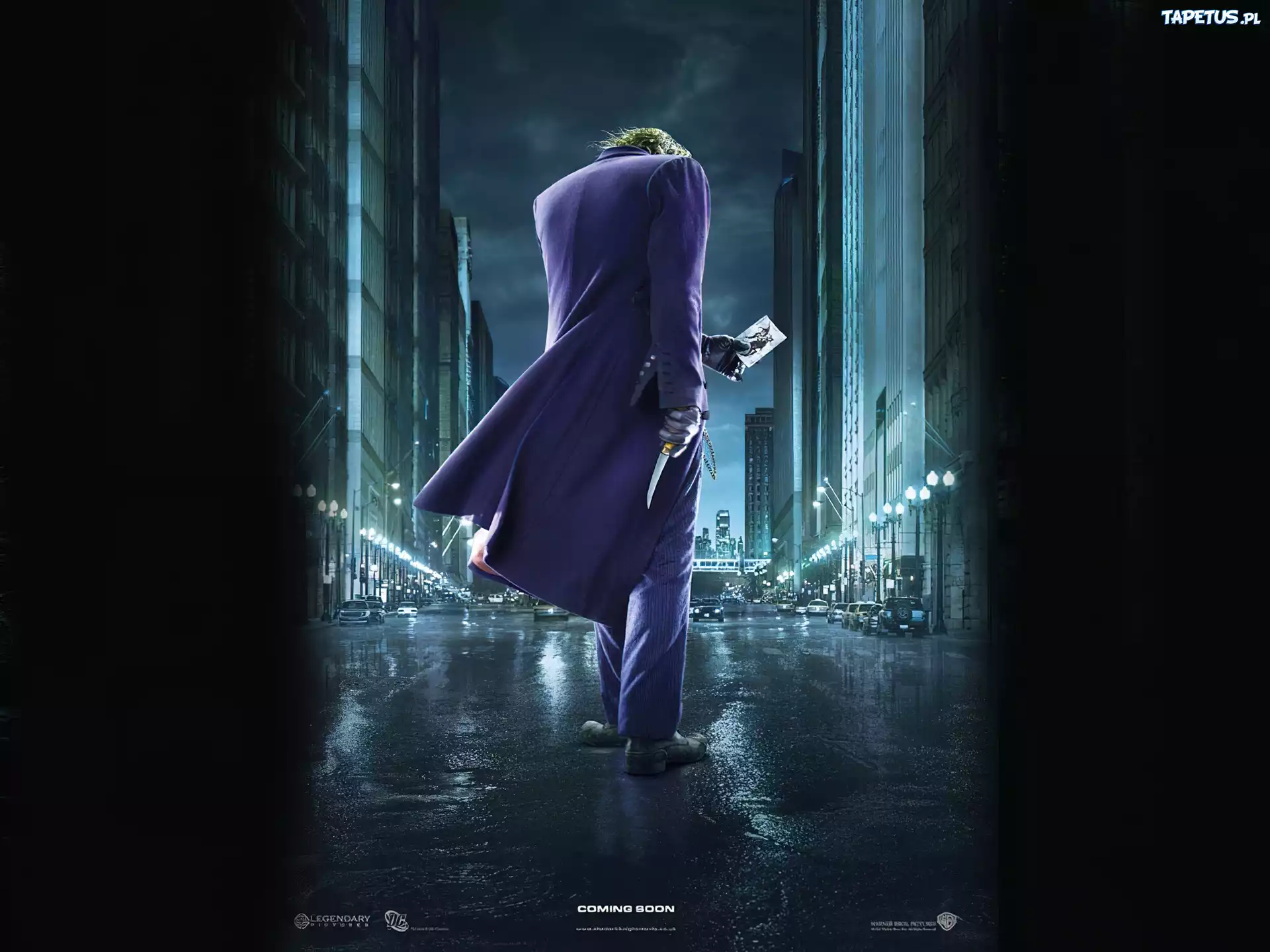 Batman Dark Knight, Joker, karta, nóż