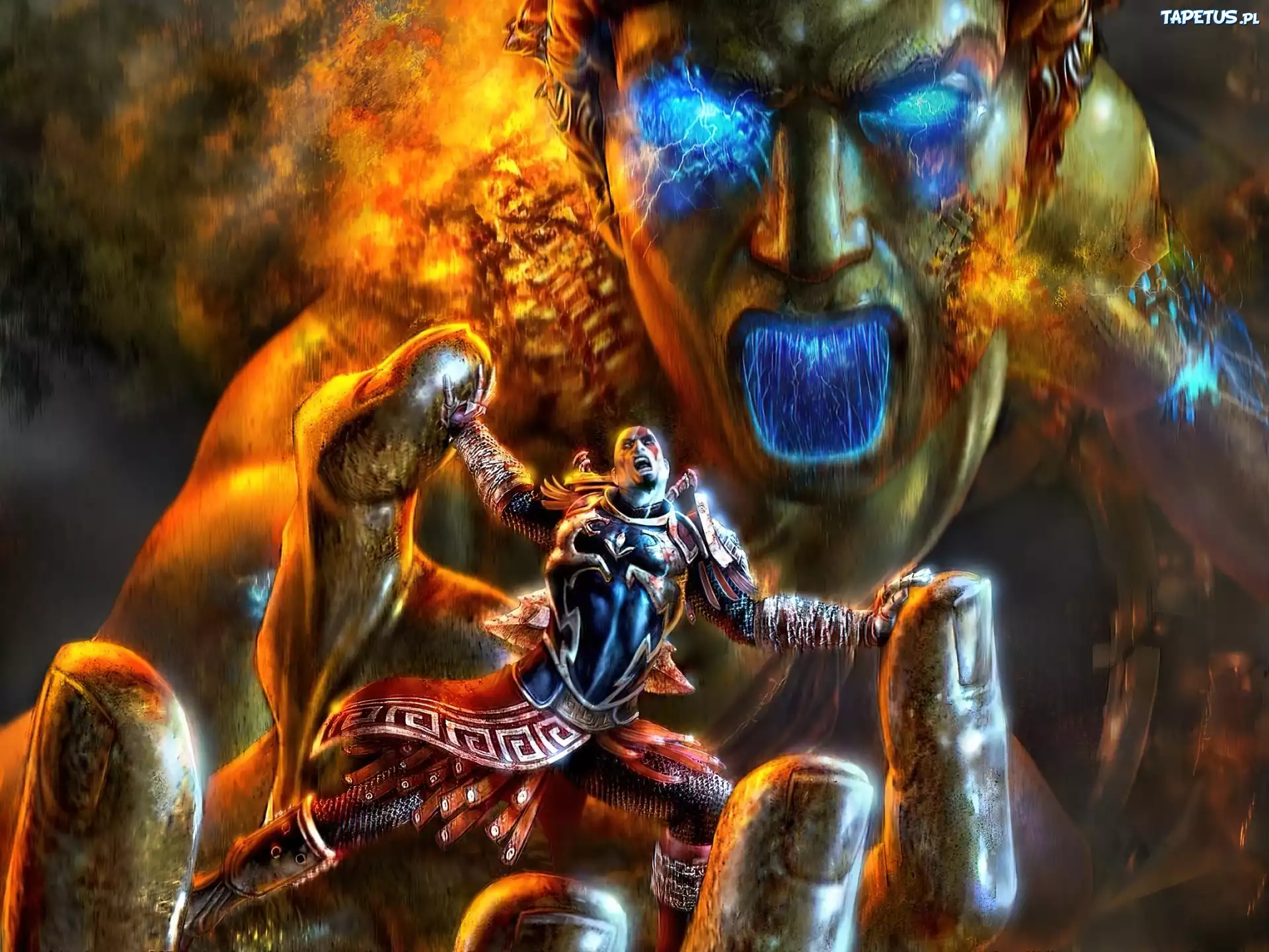 ręka, dłoń, postać, potwór, God Of War 2