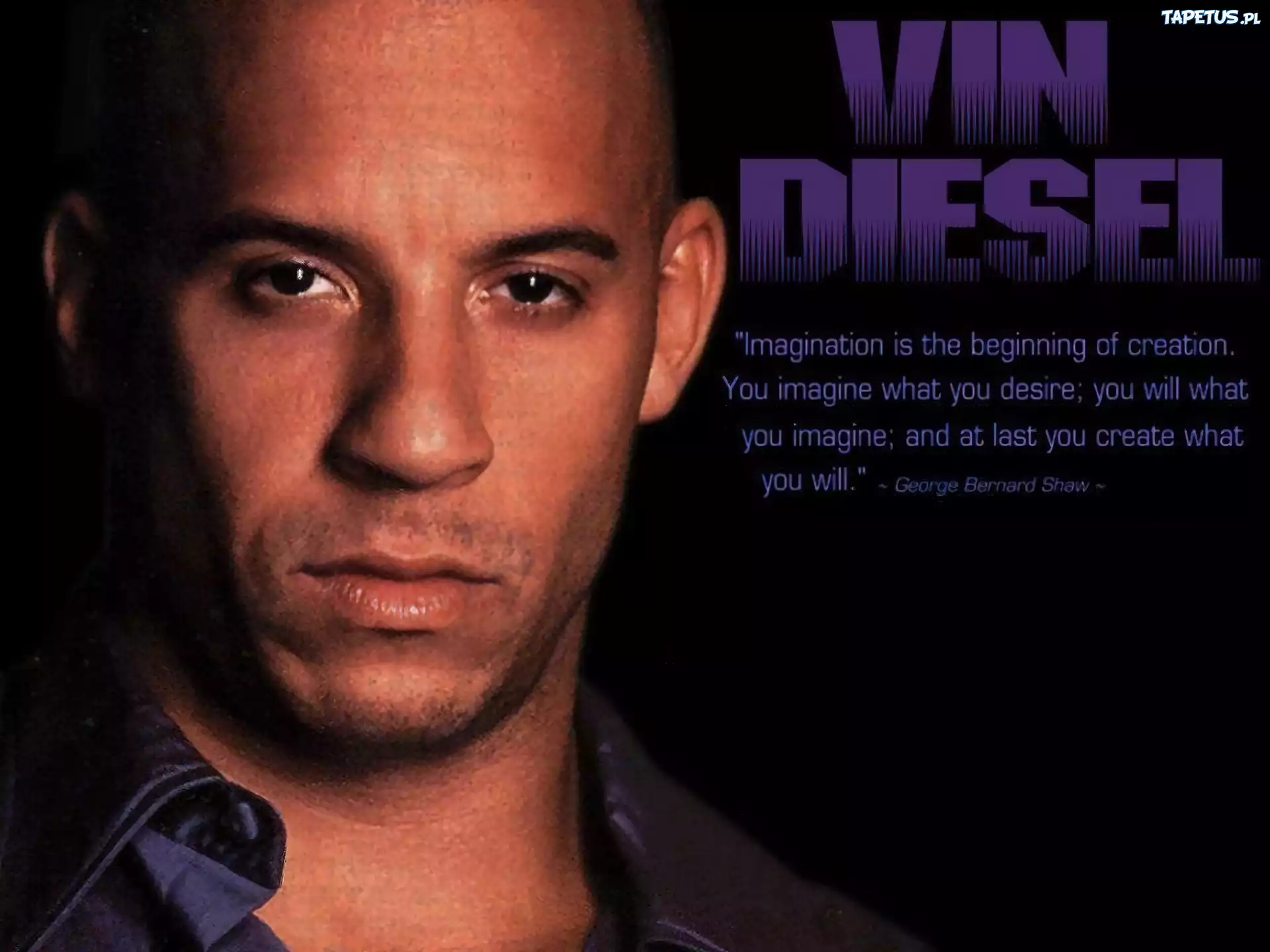 Vin Diesel,ciemne oczy