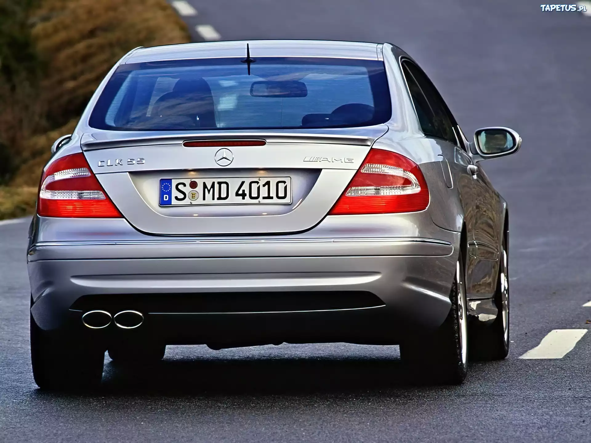 Srebrny, Mercedes CLK, Tył