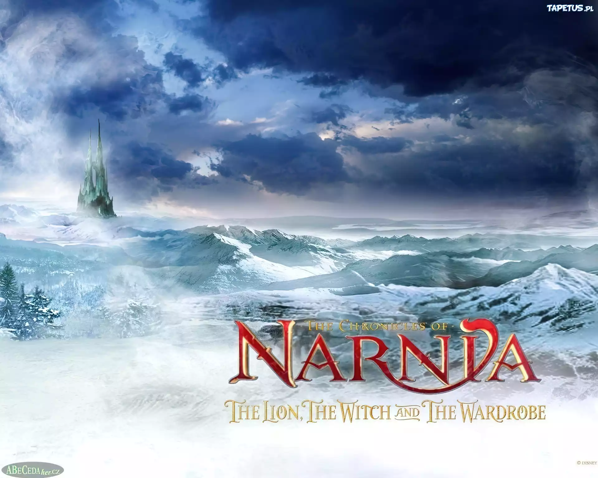 Narnia, góry, śnieg, zamek
