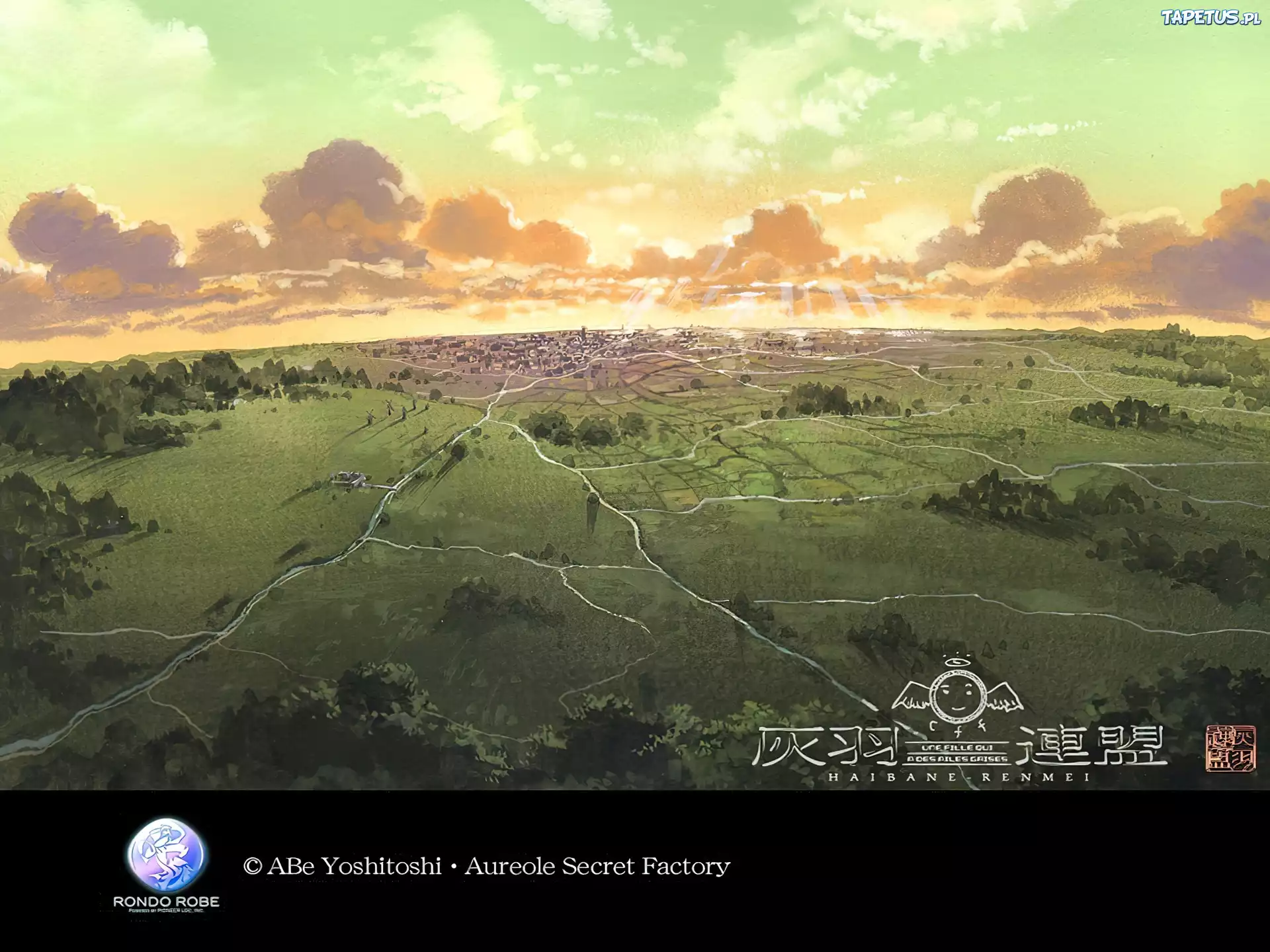 Haibane Renmei, krajobraz, widok, miasto