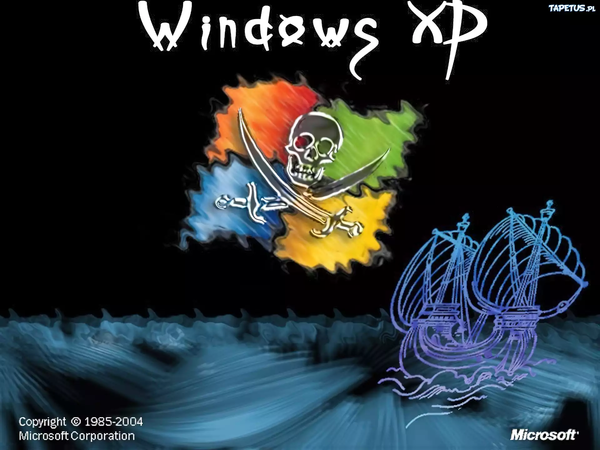 Windows XP, piraci, trupia czaszka
