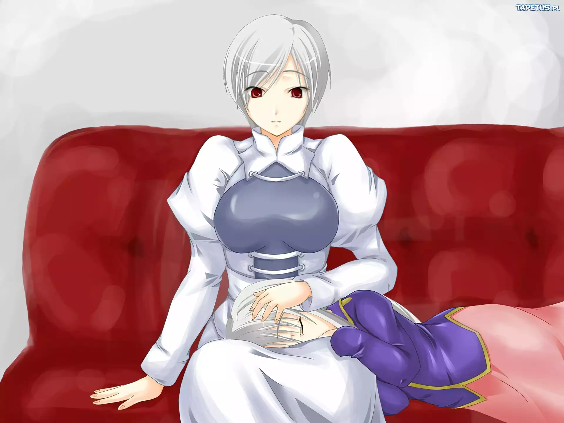 Fate Stay Night, dziewczyny, przytulenia, kanapa