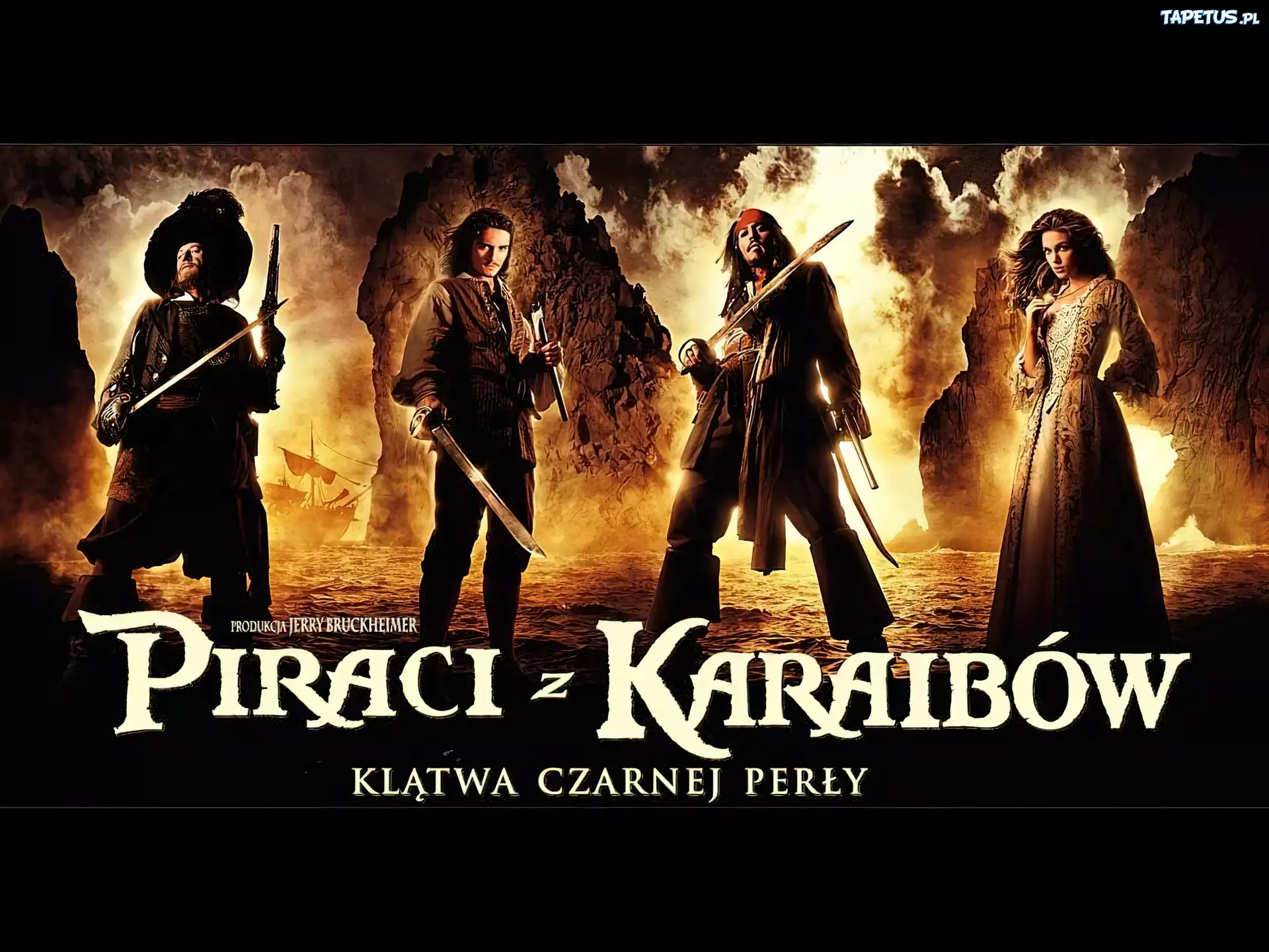 Piraci Z Karaibów, postacie, woda, dym, szable