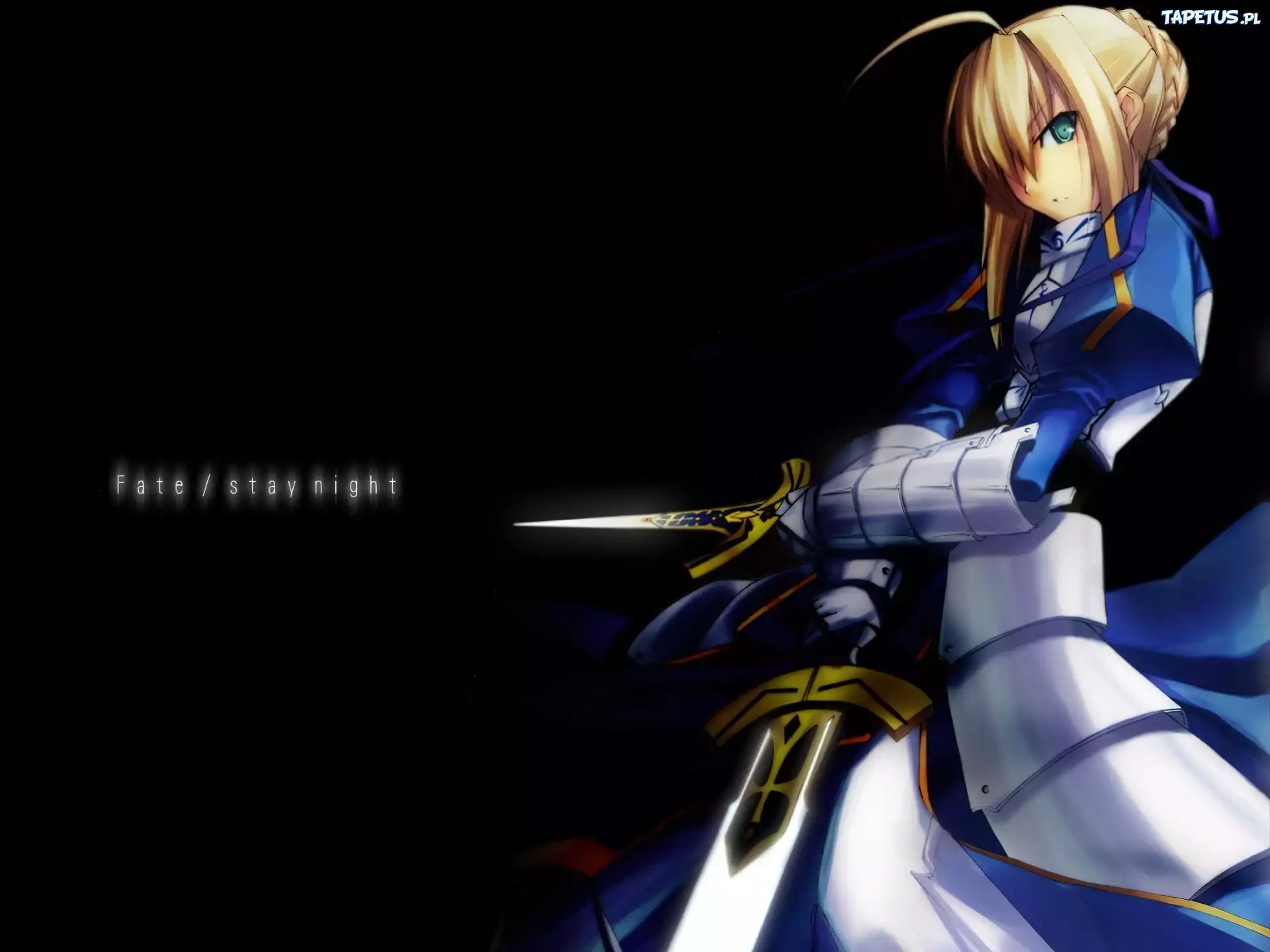Fate Stay Night, miecze, postać, napis