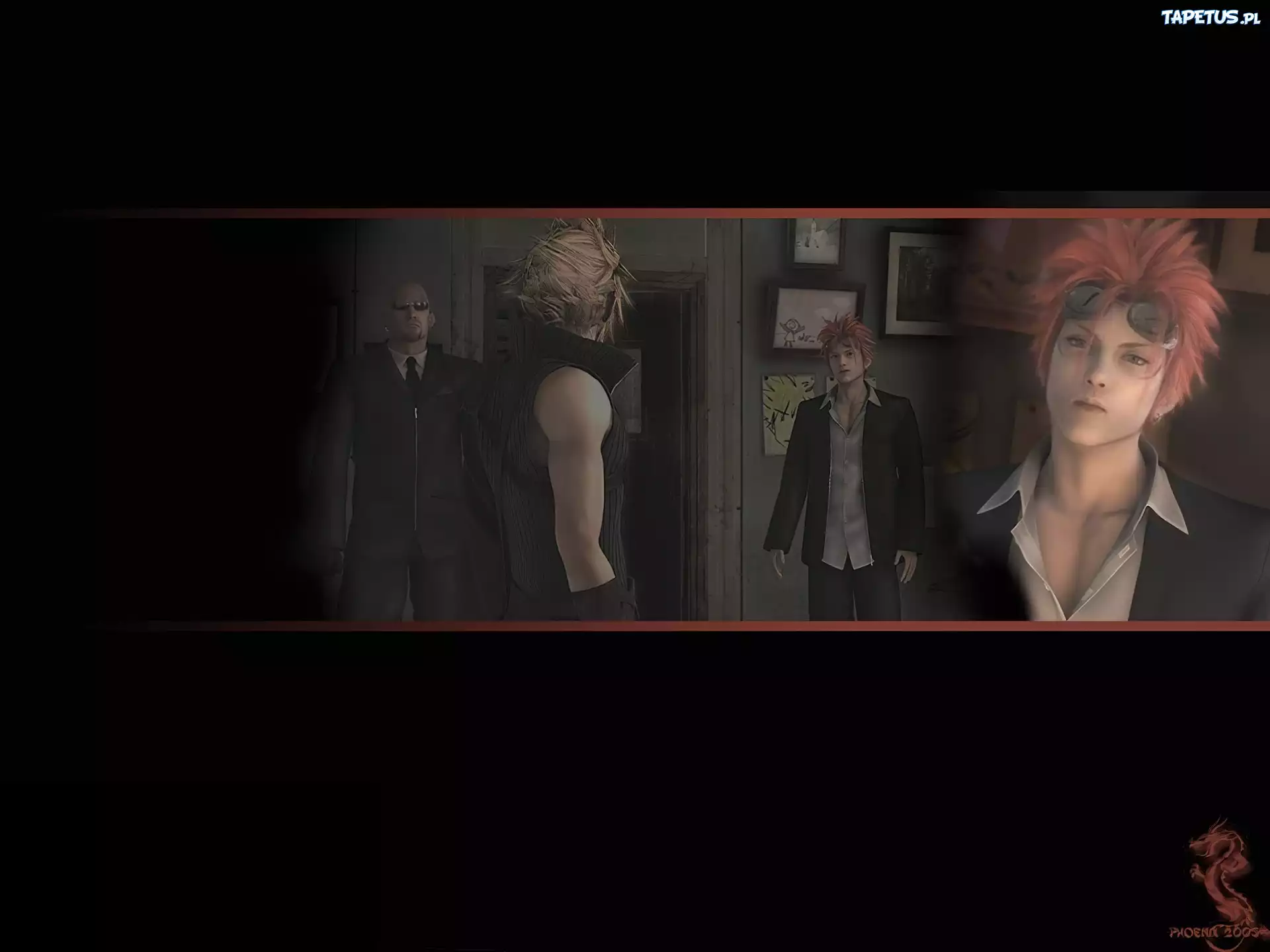 Ff 7 Advent Children, ludzie, pomieszczenie