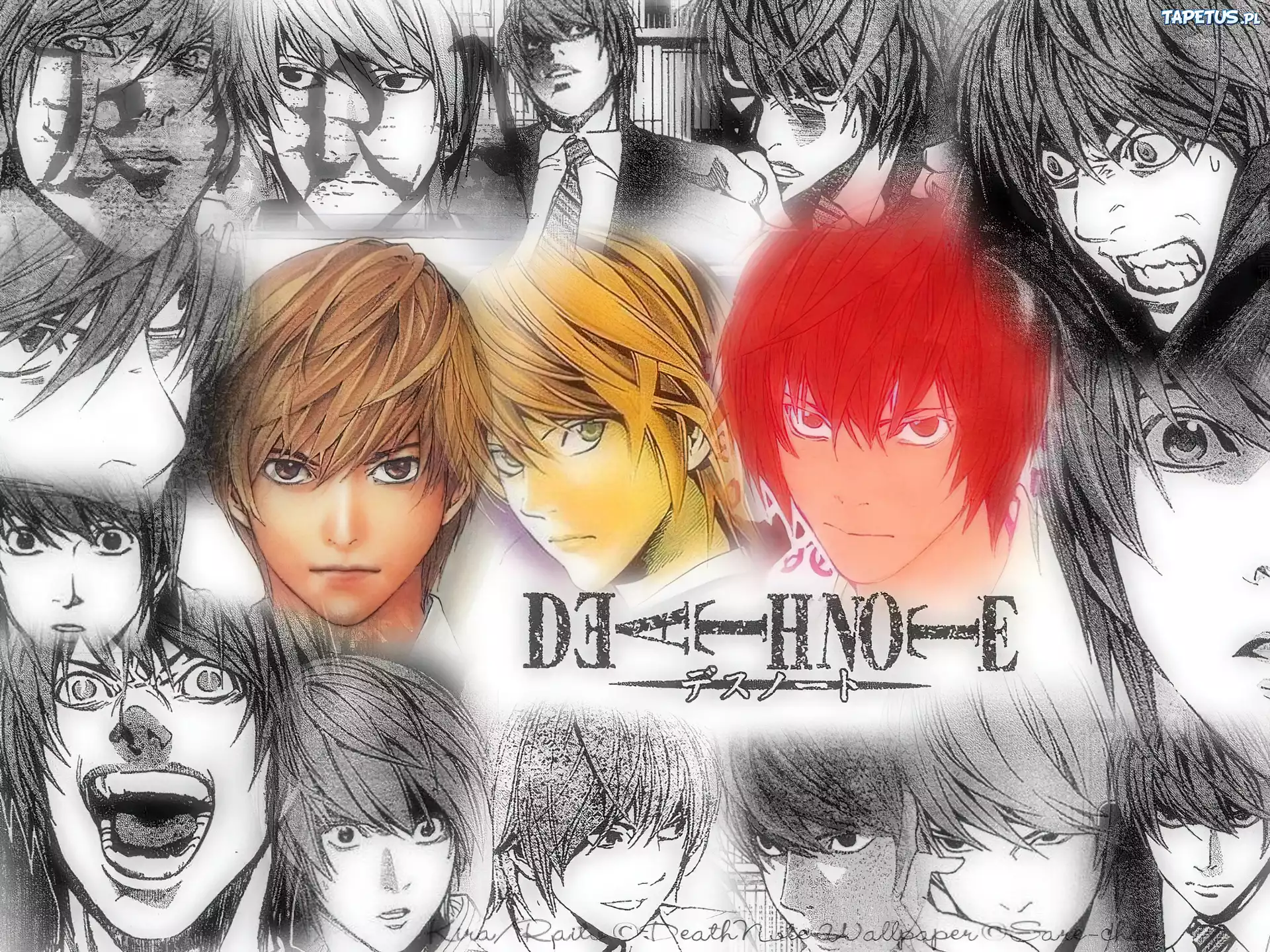 Death Note, twarze, krawat, strach