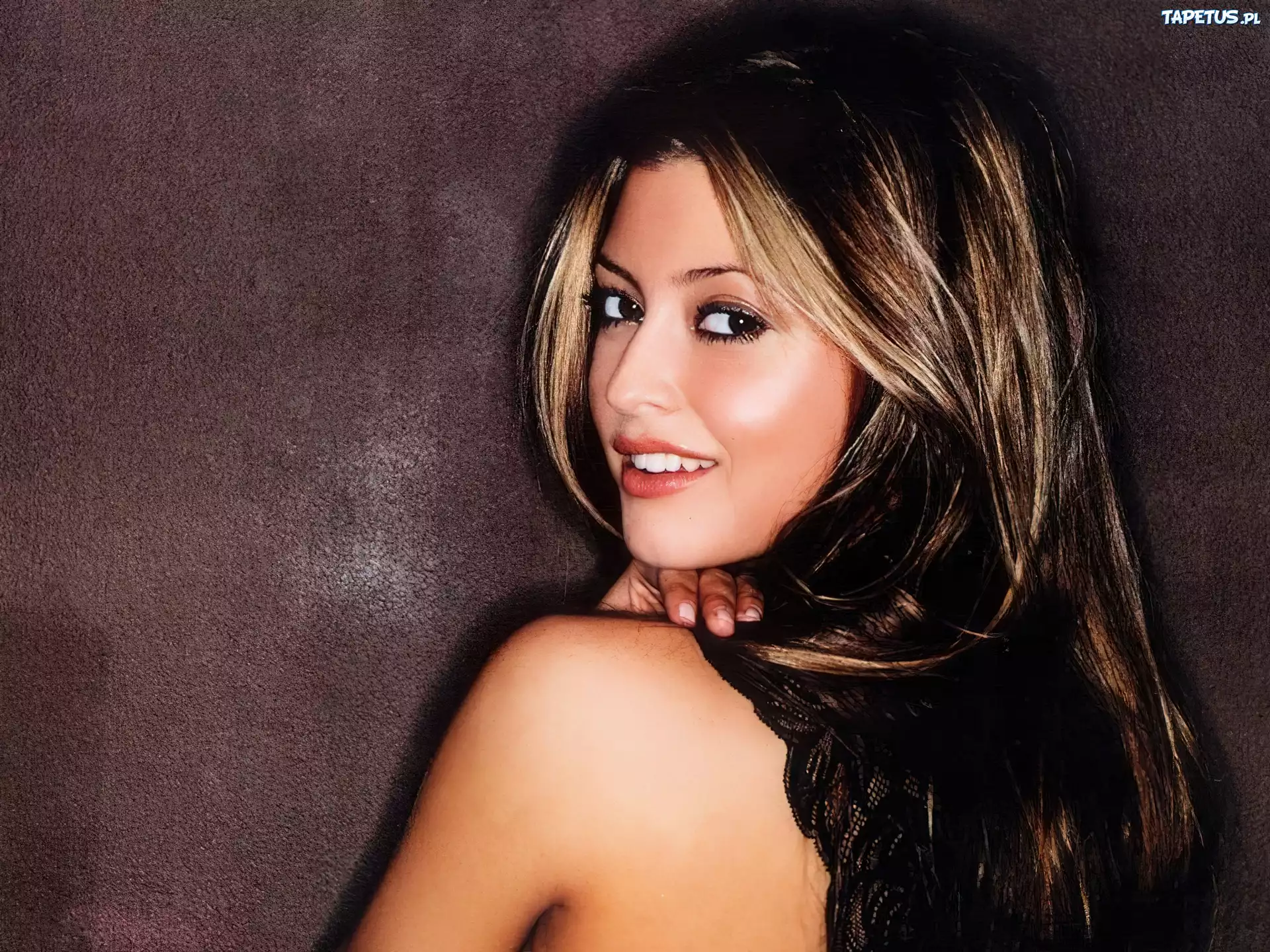 twarz, ramię, Holly Valance