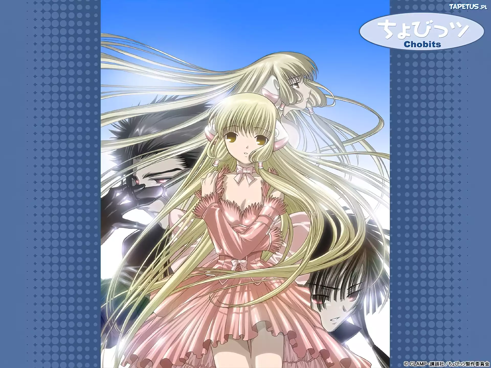 Chobits, postacie, włosy, suknia, kokarda