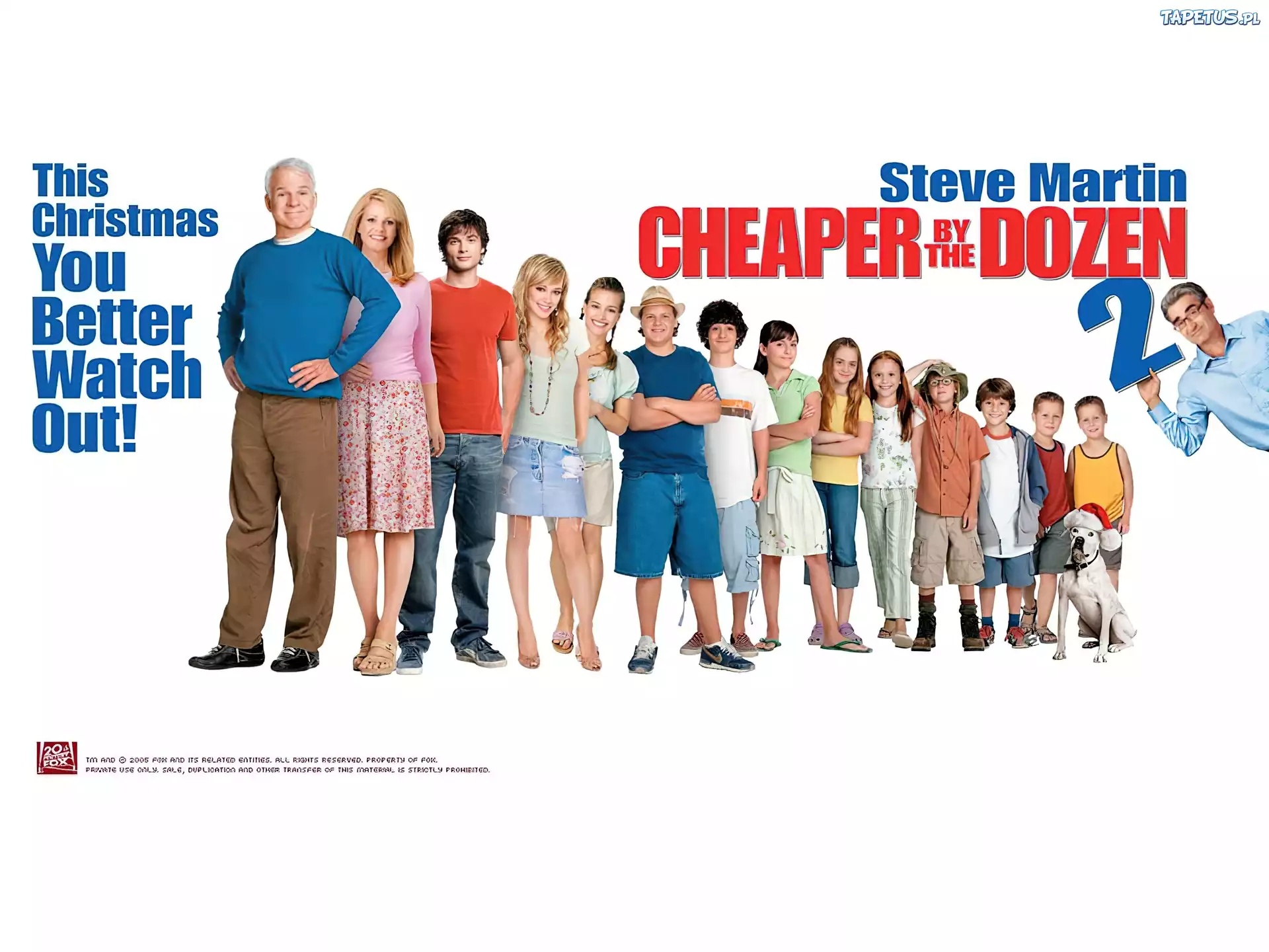 Cheaper By The Dozen 2, Steve Martin, Bonnie Hunt, Tom Welling, Piper Perabo, dzieci