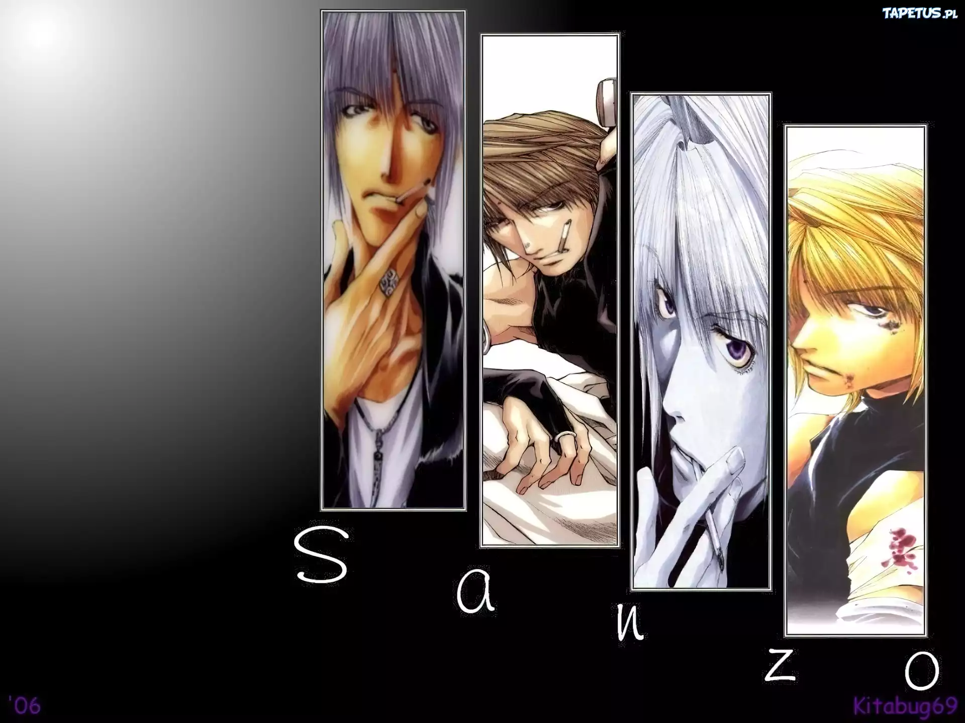 Saiyuki, sanzo, ludzie, obraz