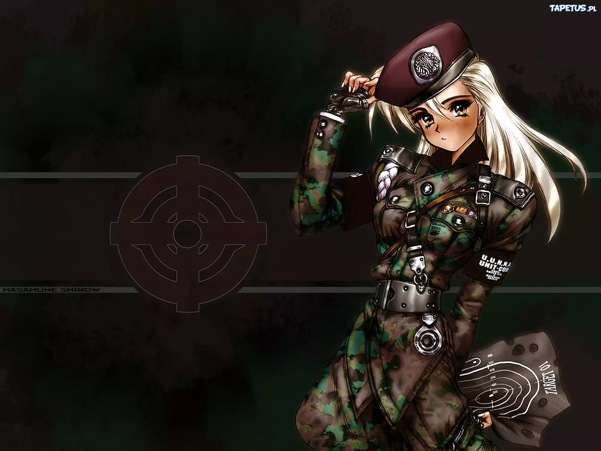 Masamune Shirow, soldier, kobieta, beret, blondynka