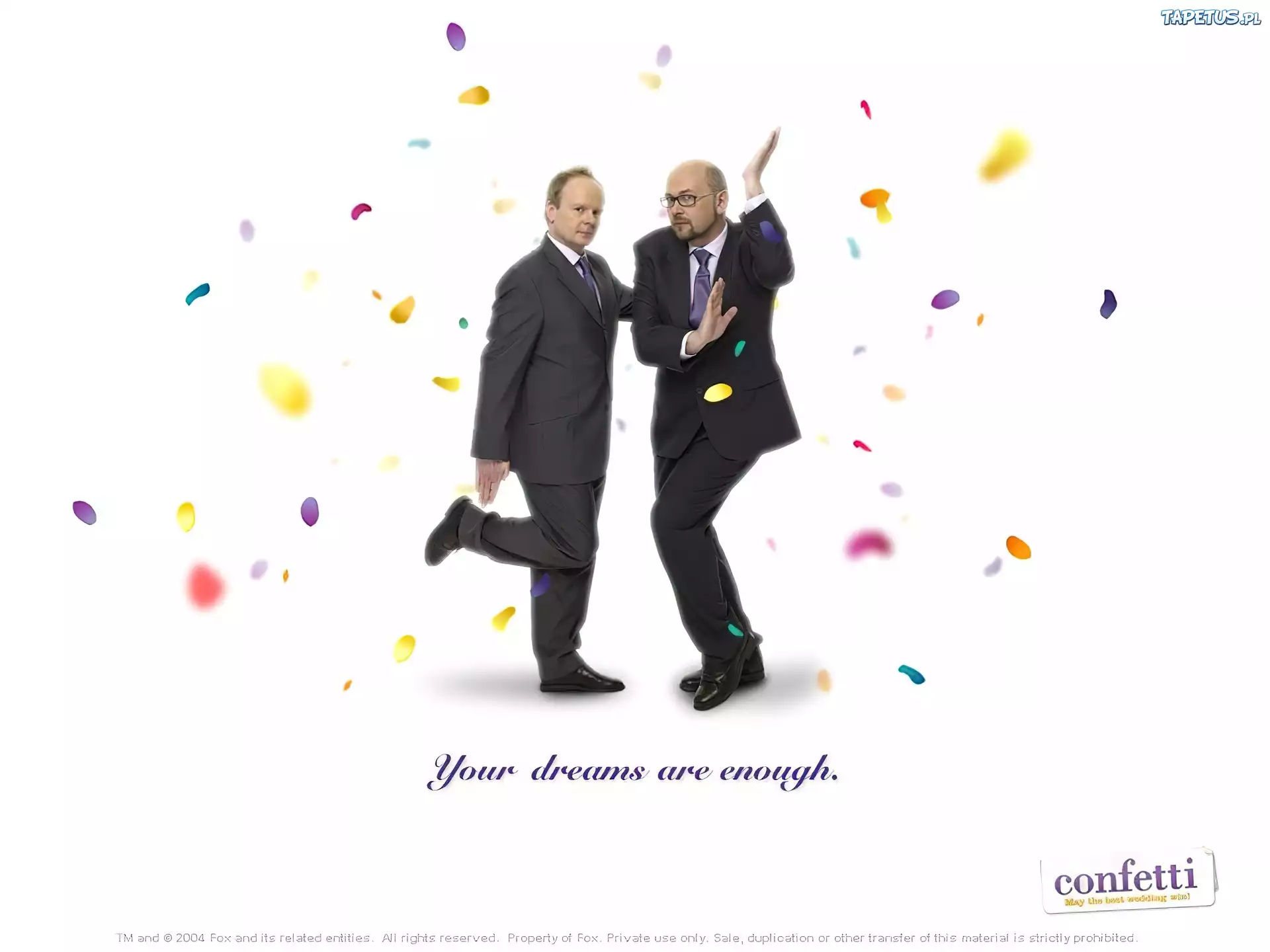 Confetti, garnitur, Vincent Franklin, Jason Watkins