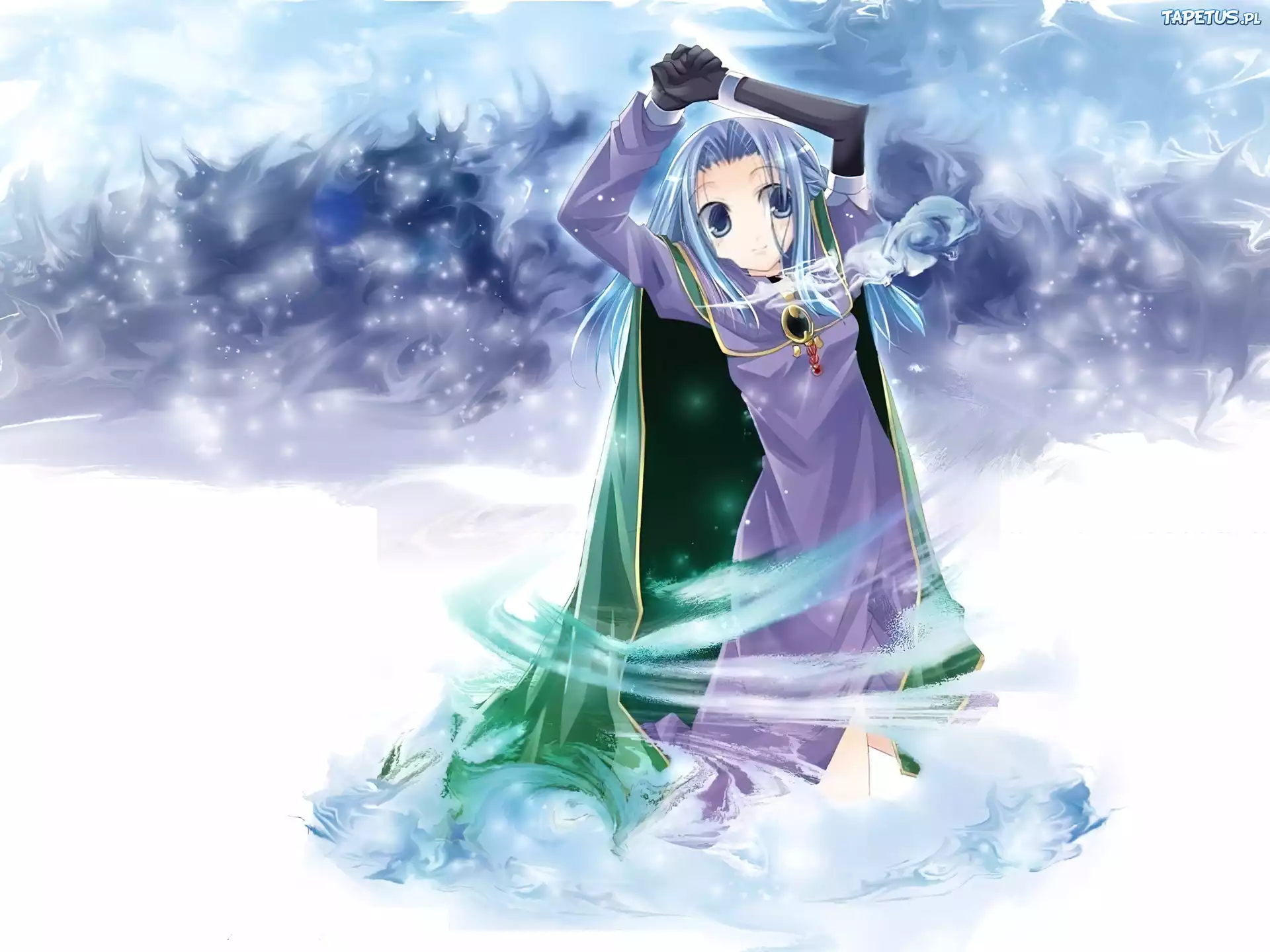 Fate Stay Night, dziewczyna, suknia, wir