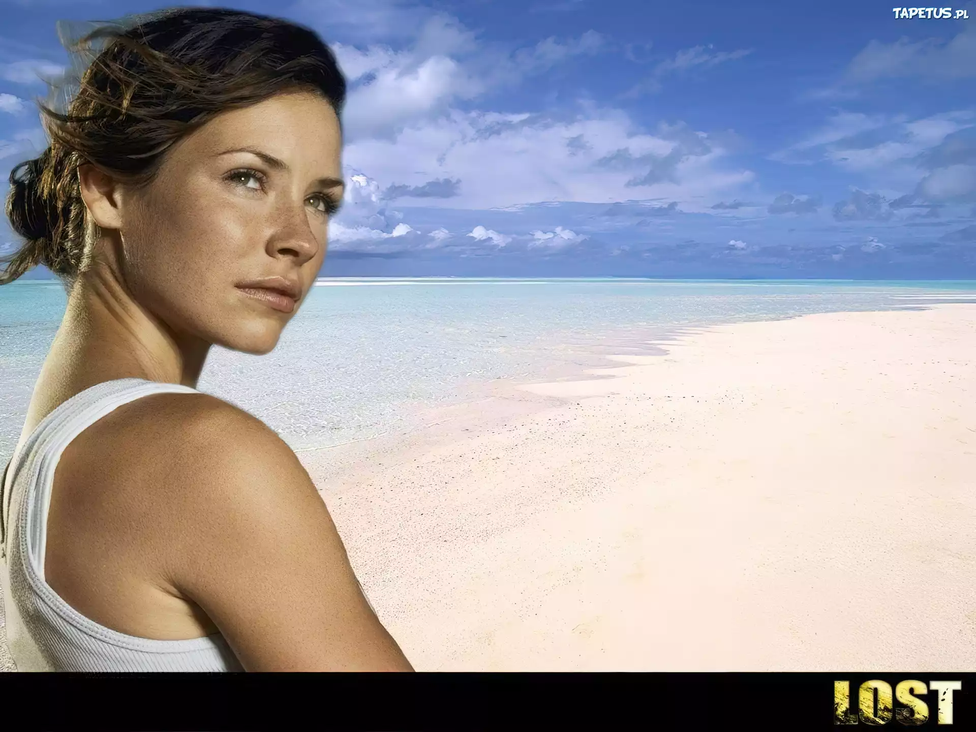 Filmy Lost, Evangeline Lilly, ocean, plaża