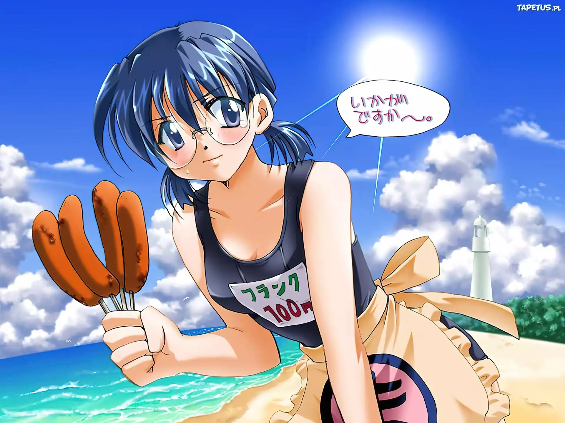 Marine Report, kobieta, parówki