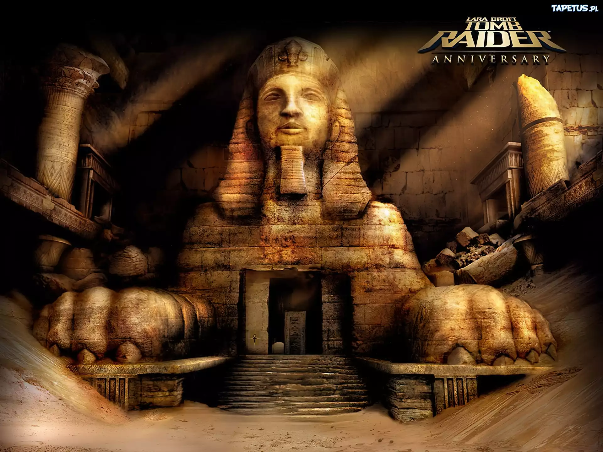 Tomb Raider Anniversary, sfinks, wrota