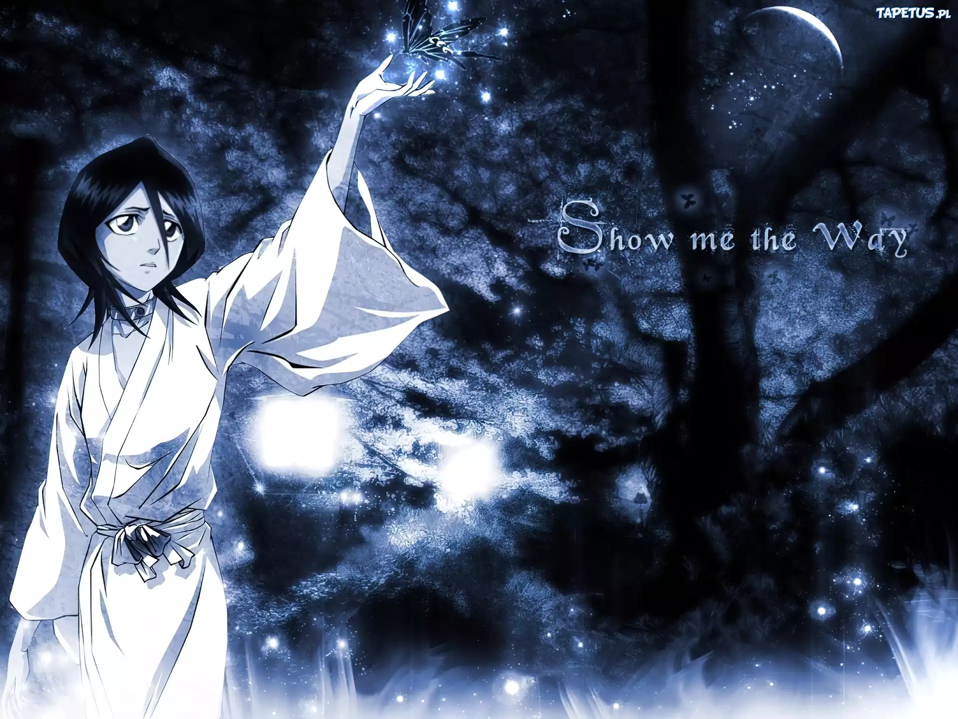 Bleach, kobieta, napisy, noc
