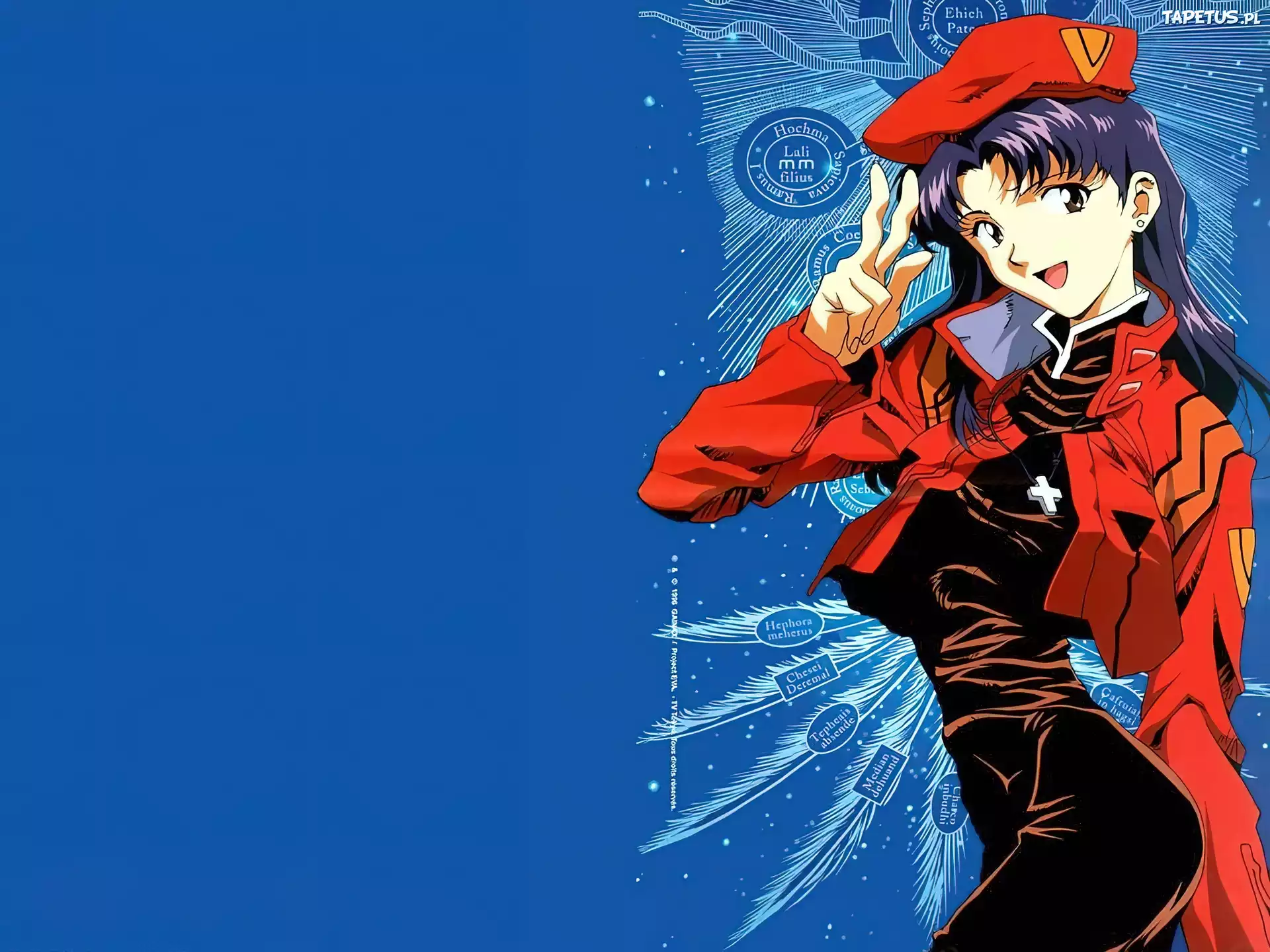 beret, kobieta, Neon Genesis Evangelion