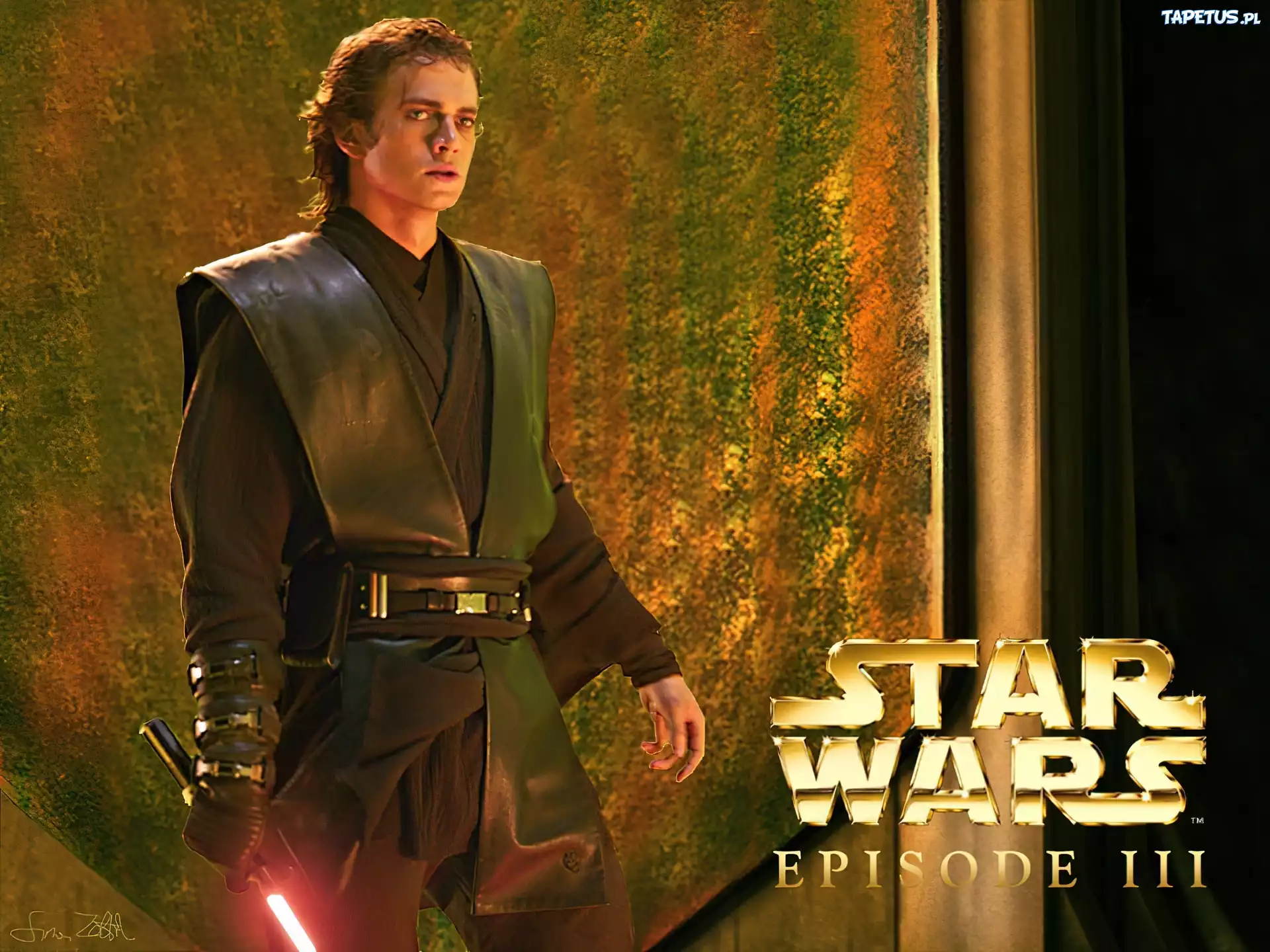 Star Wars, strój, napis, Hayden Christensen