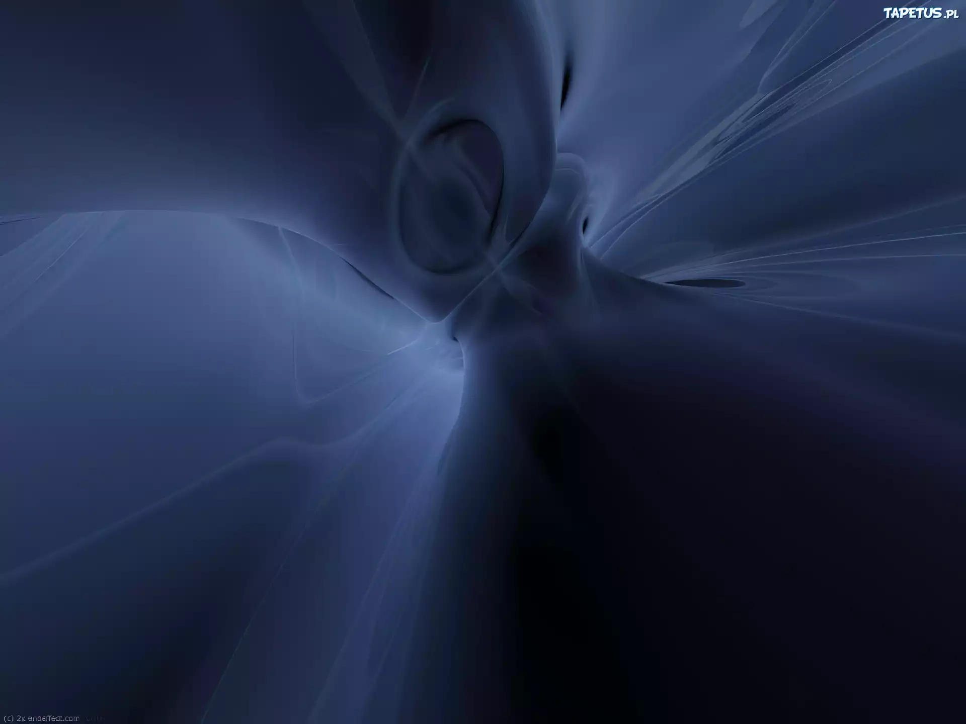 3D, Wektorowa,niebieska, tapeta
