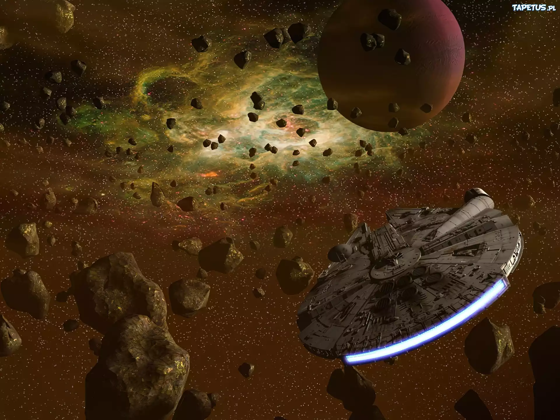 Star Wars, meteor, ciało, niebieskie, kosmos