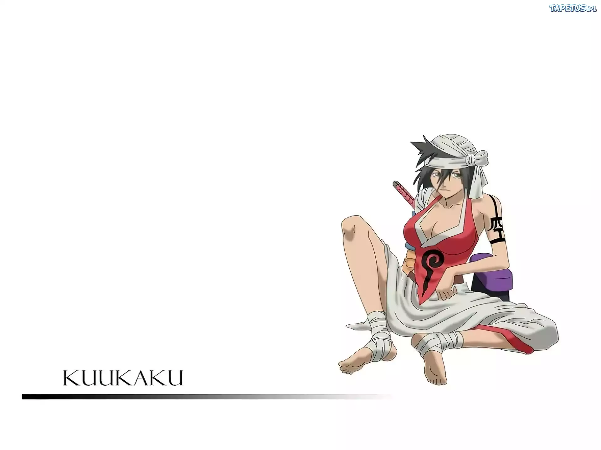 Bleach, kobieta, napis