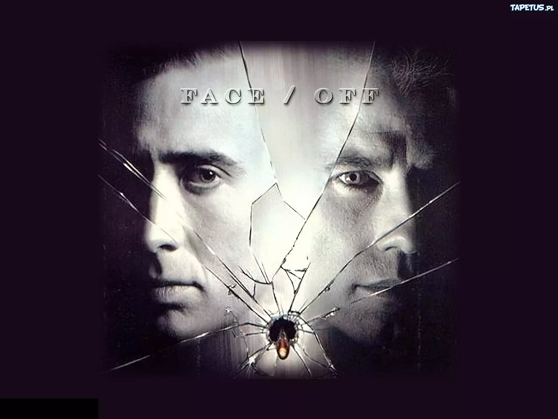 szkło, Face Off, John Travolta, Nicolas Cage