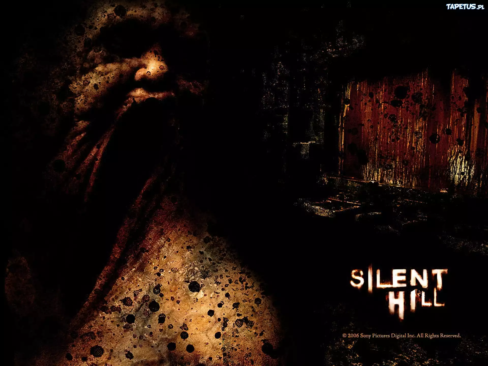 Silent Hill, plamy, twarz, horror