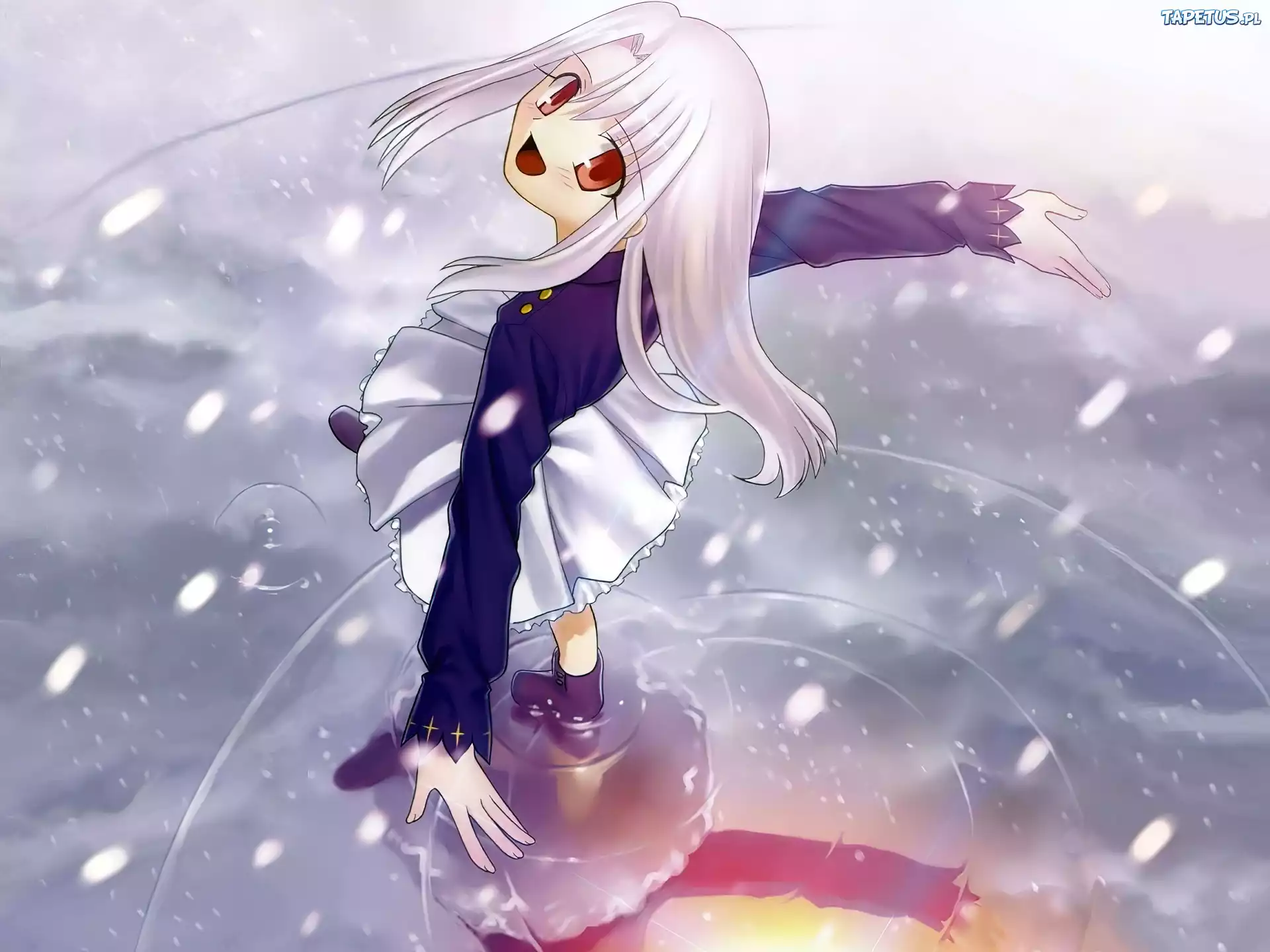 dziewczyna, woda, taniec, spódniczka, Fate Stay Night