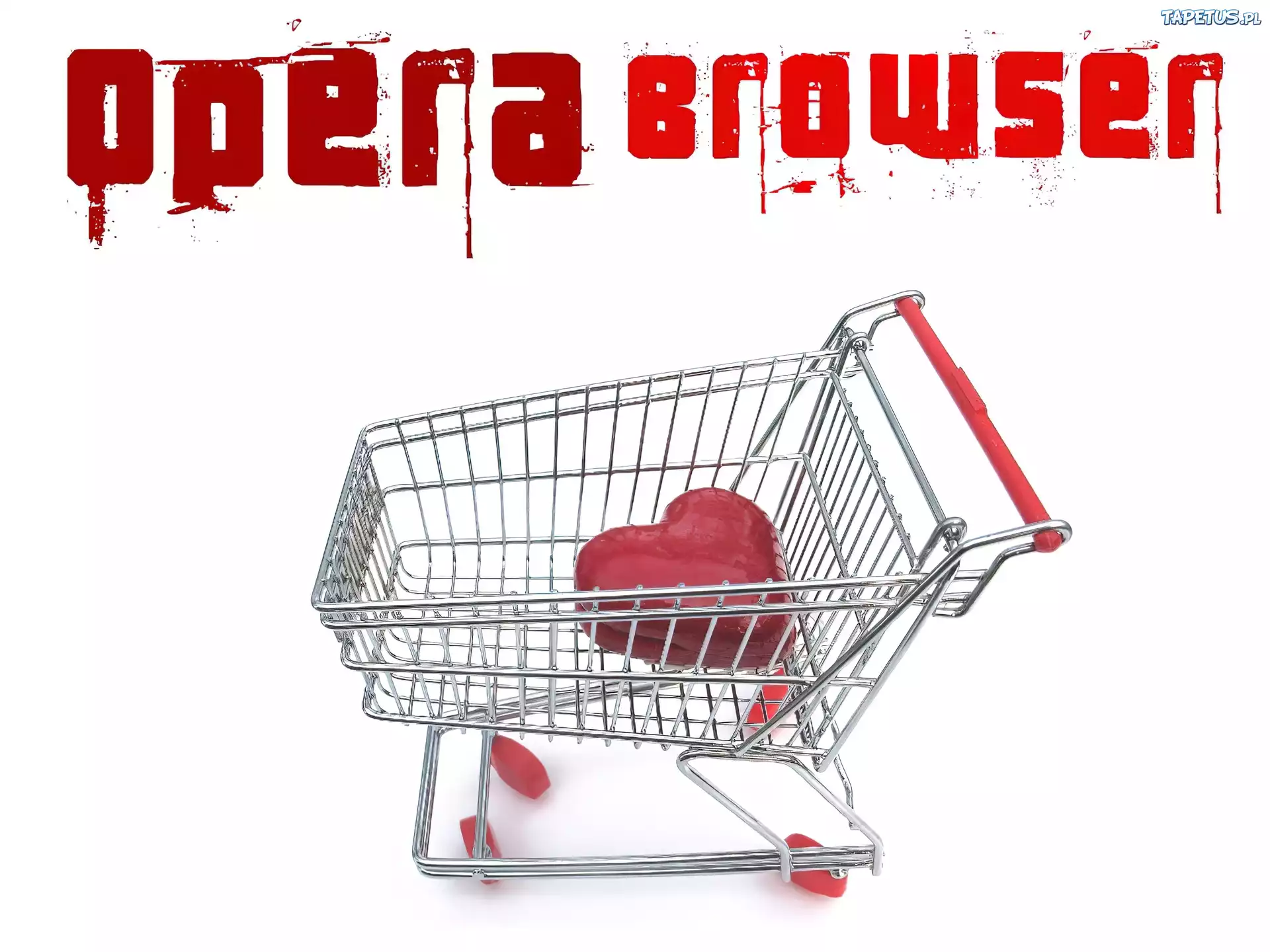 koszyk, wózek, Opera, serce