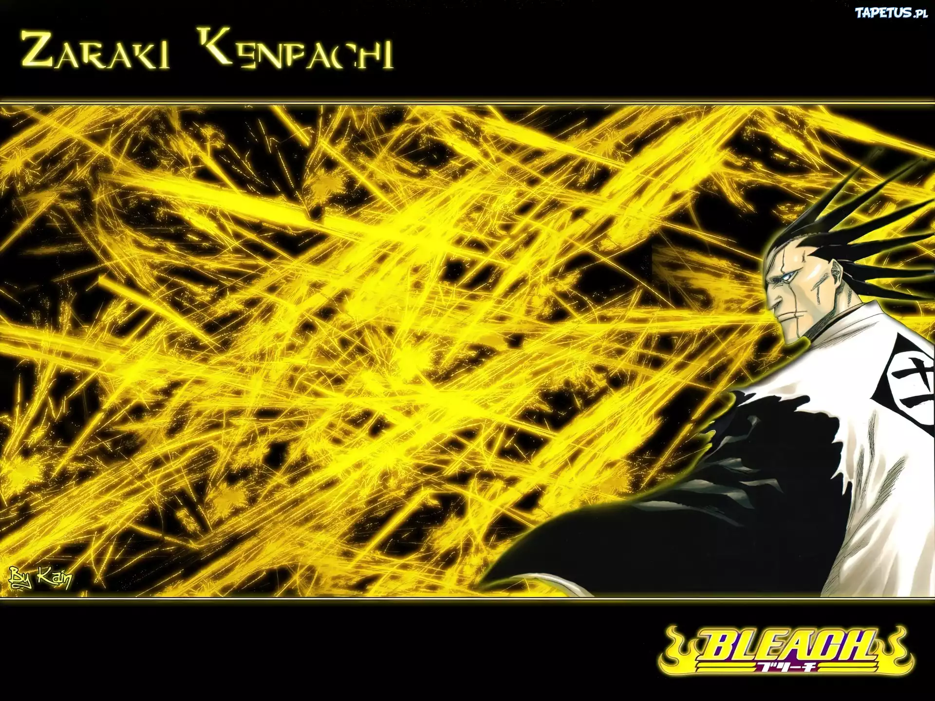 Bleach, postać, facet, napis