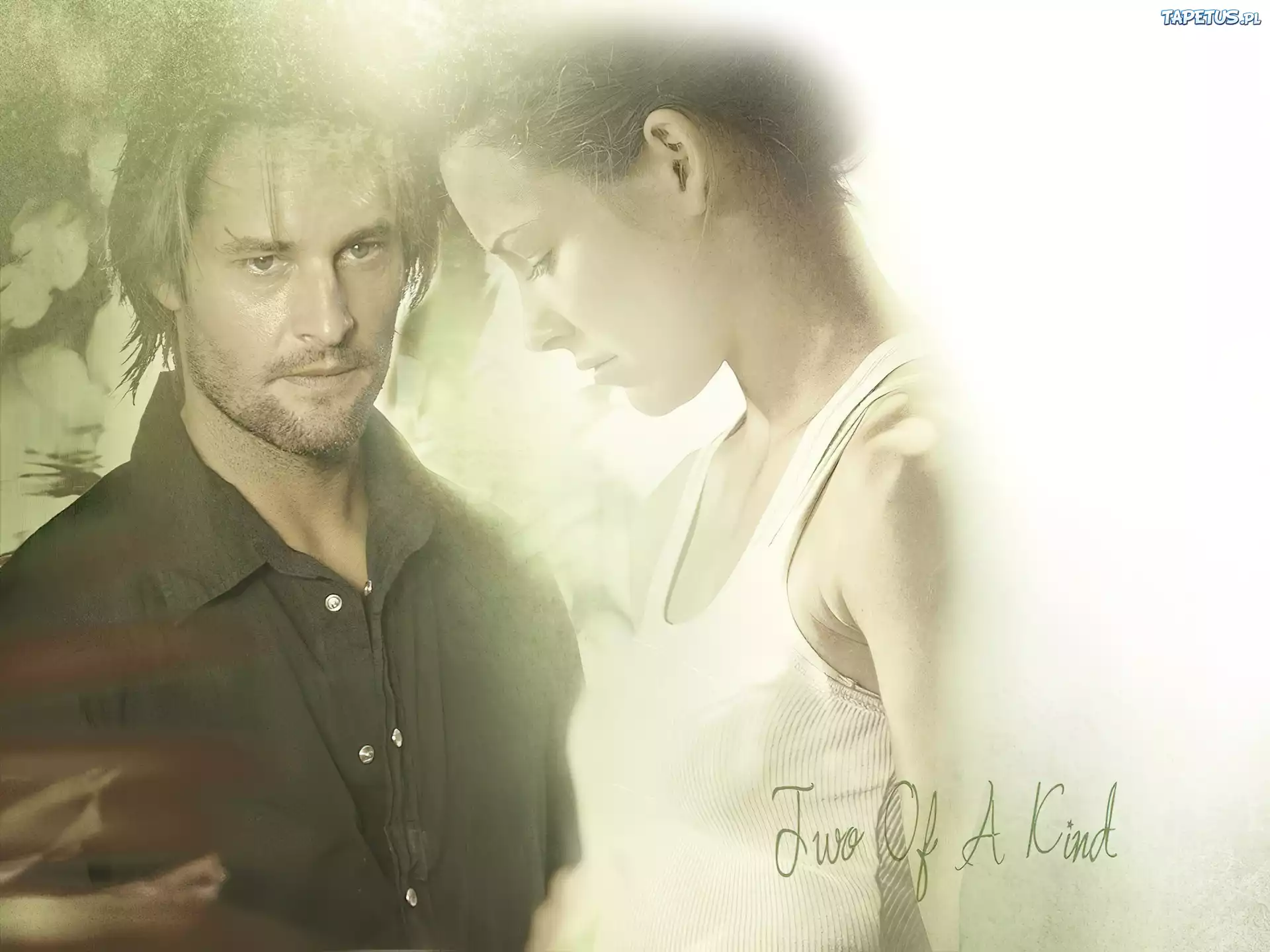 Filmy Lost, Josh Holloway, Evangeline Lilly, jasne, tło