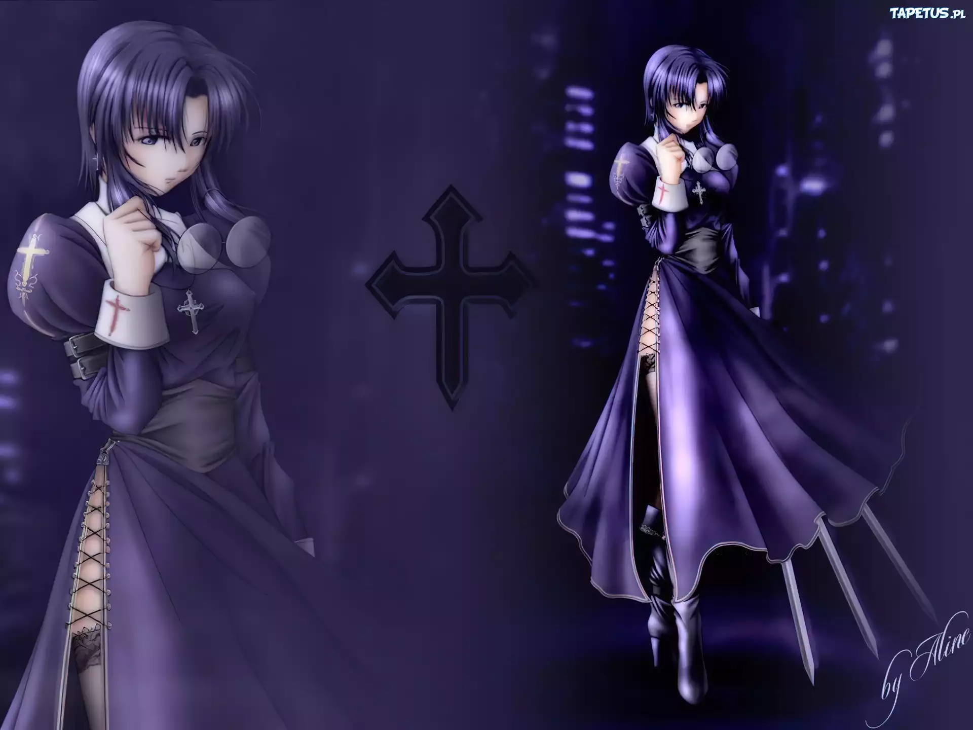 Shingetsutan Tsukihime, okulary, krzyż
