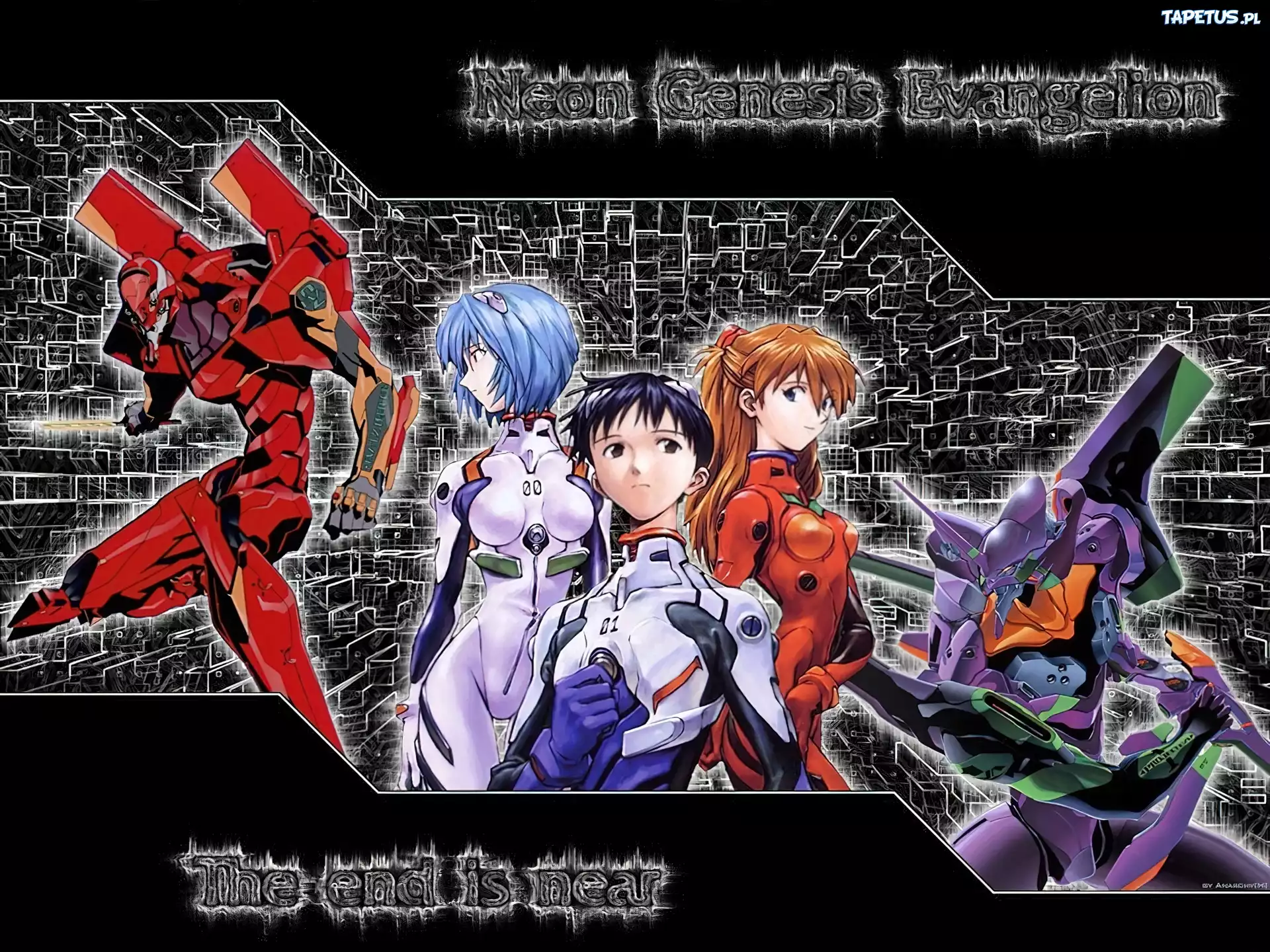 Neon Genesis Evangelion, ludzie, roboty