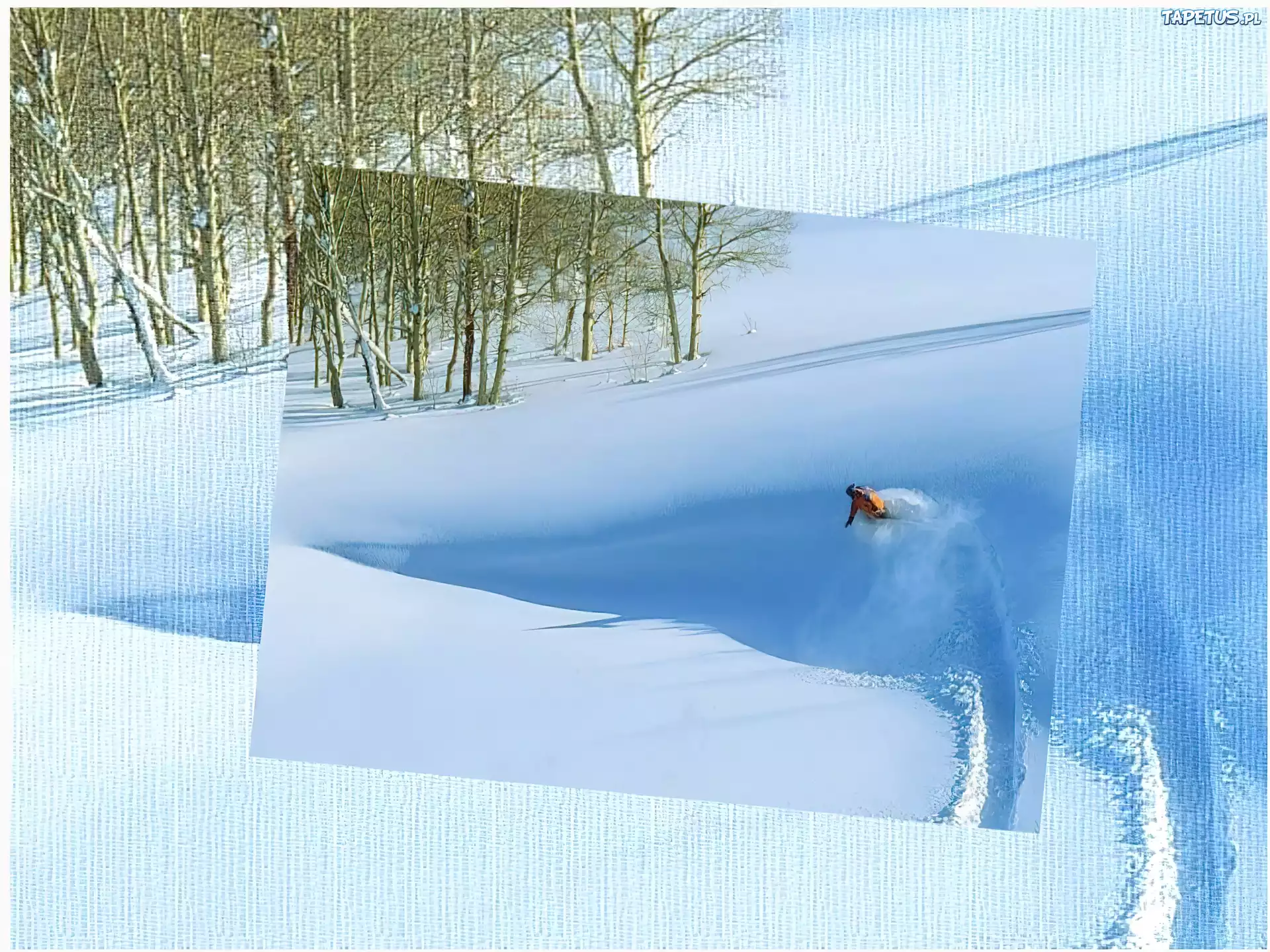 Snowbording,deska, snowboardzista, śnieg