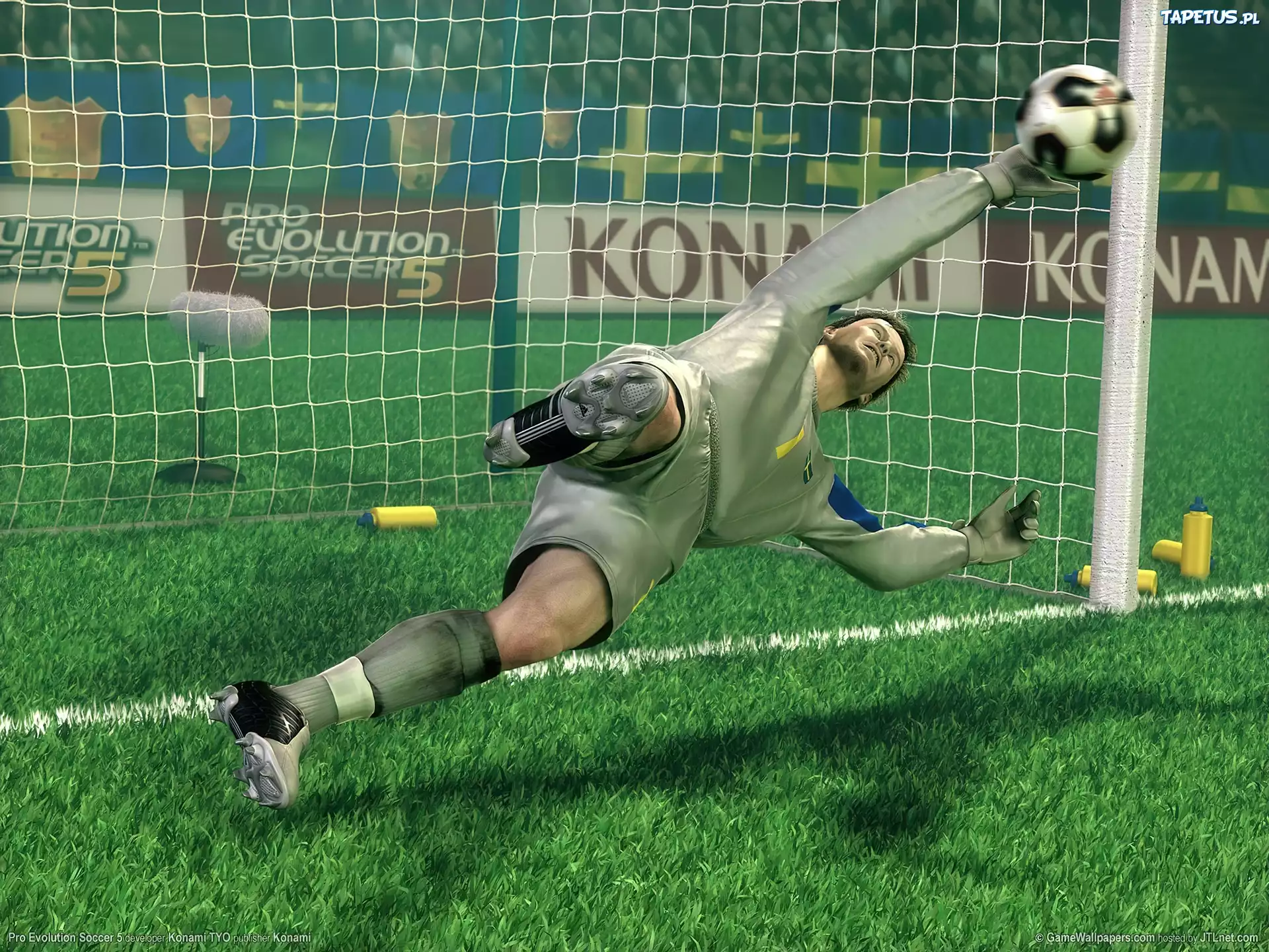 piłka, bramkarz, nożna, bramka, Pro Evolution Soccer 5