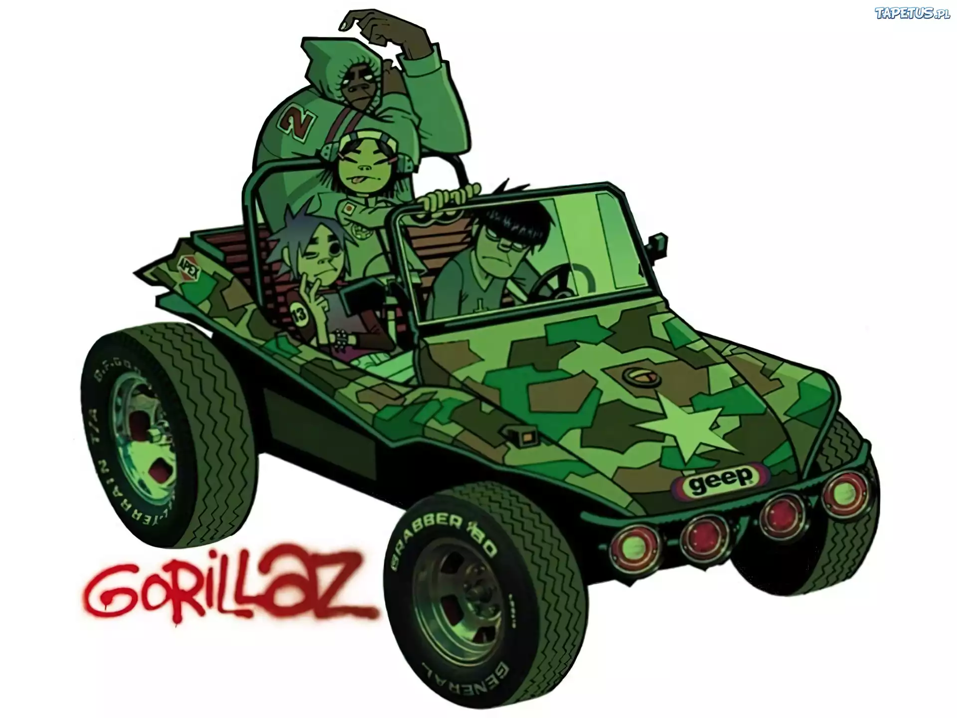 Gorillaz,Jeep, samochód