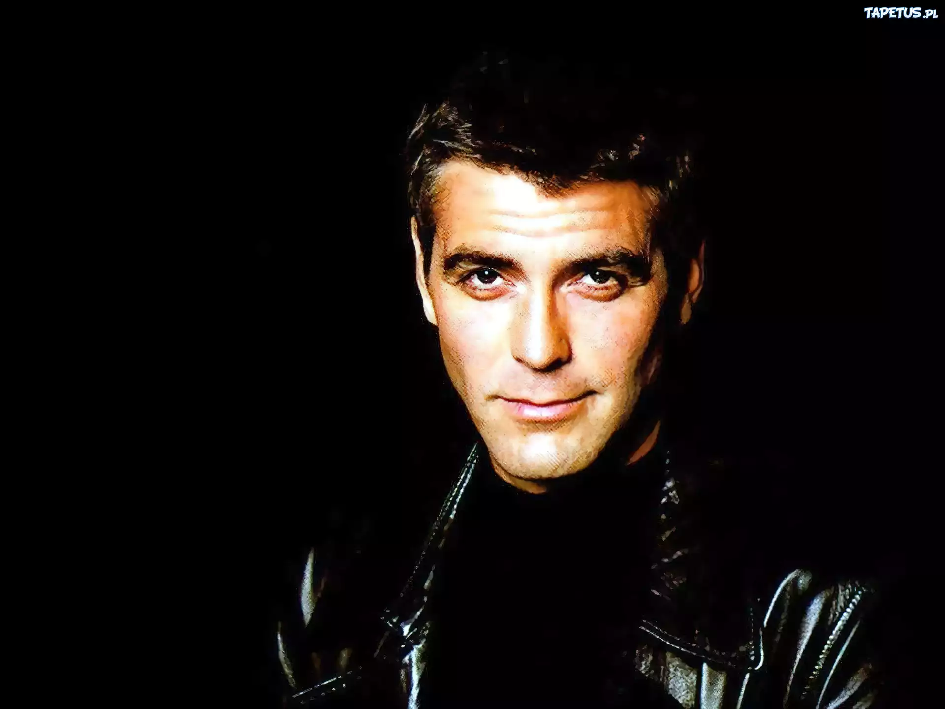 George Clooney,skórzana kurtka