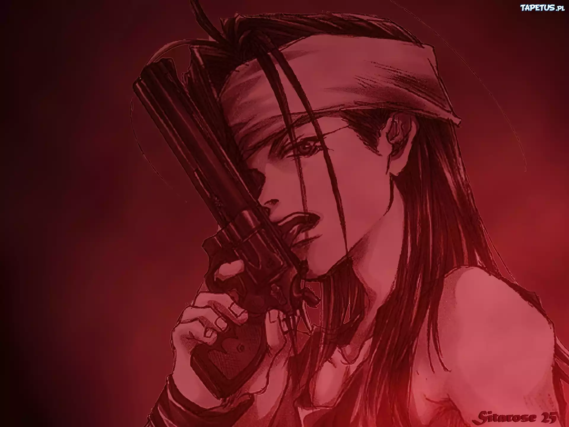 Saiyuki, opaska, pistolet